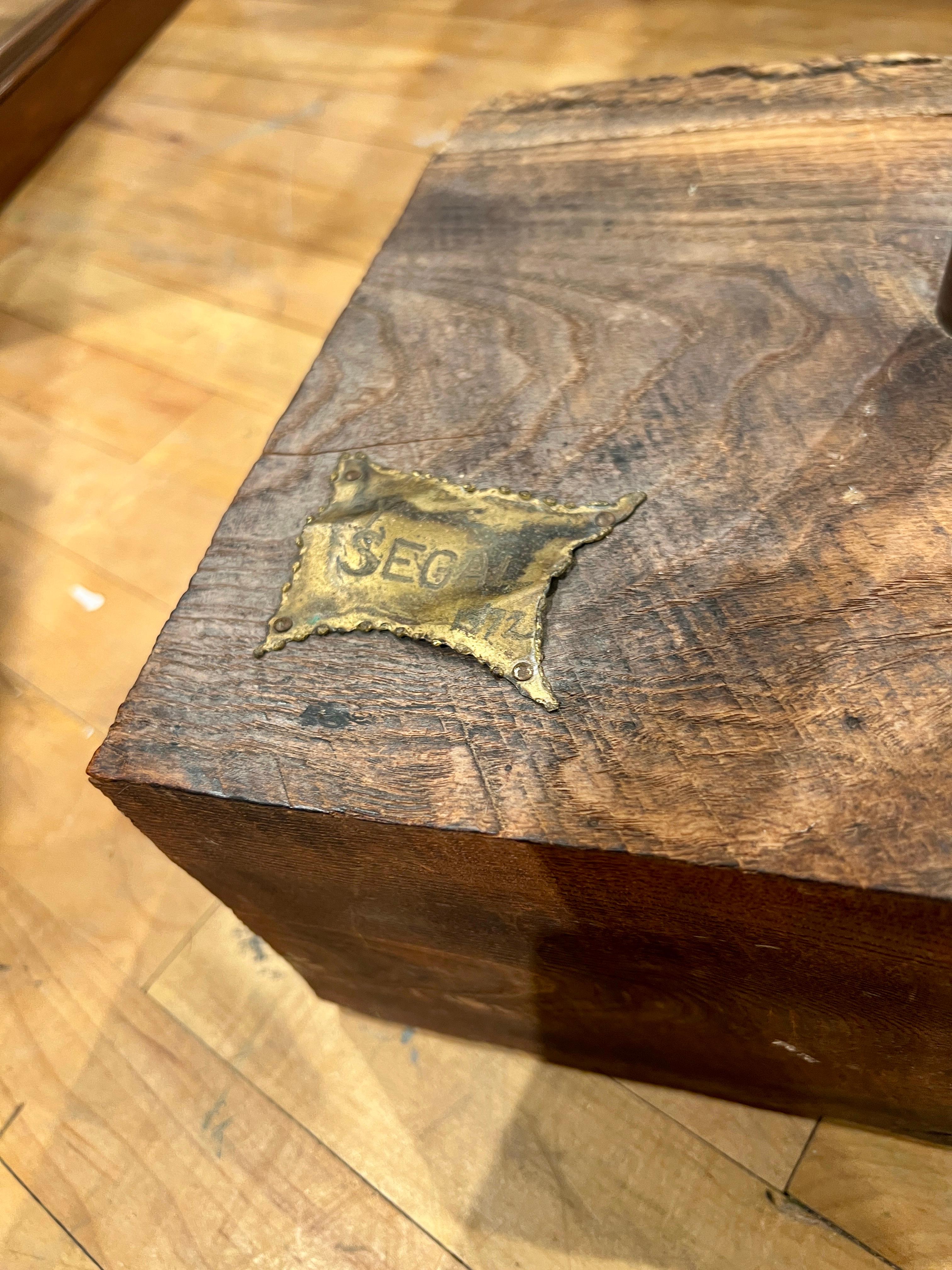 20th Century Monumental Brutalist Copper, Brass & Burl-wood Sculpture of a Sunflower For Sale