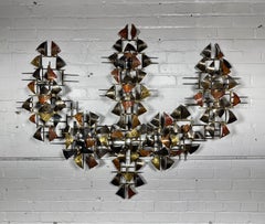 Monumental Brutalist Metal Wall Sculpture by Mark Weinstein "MARK CREATES"