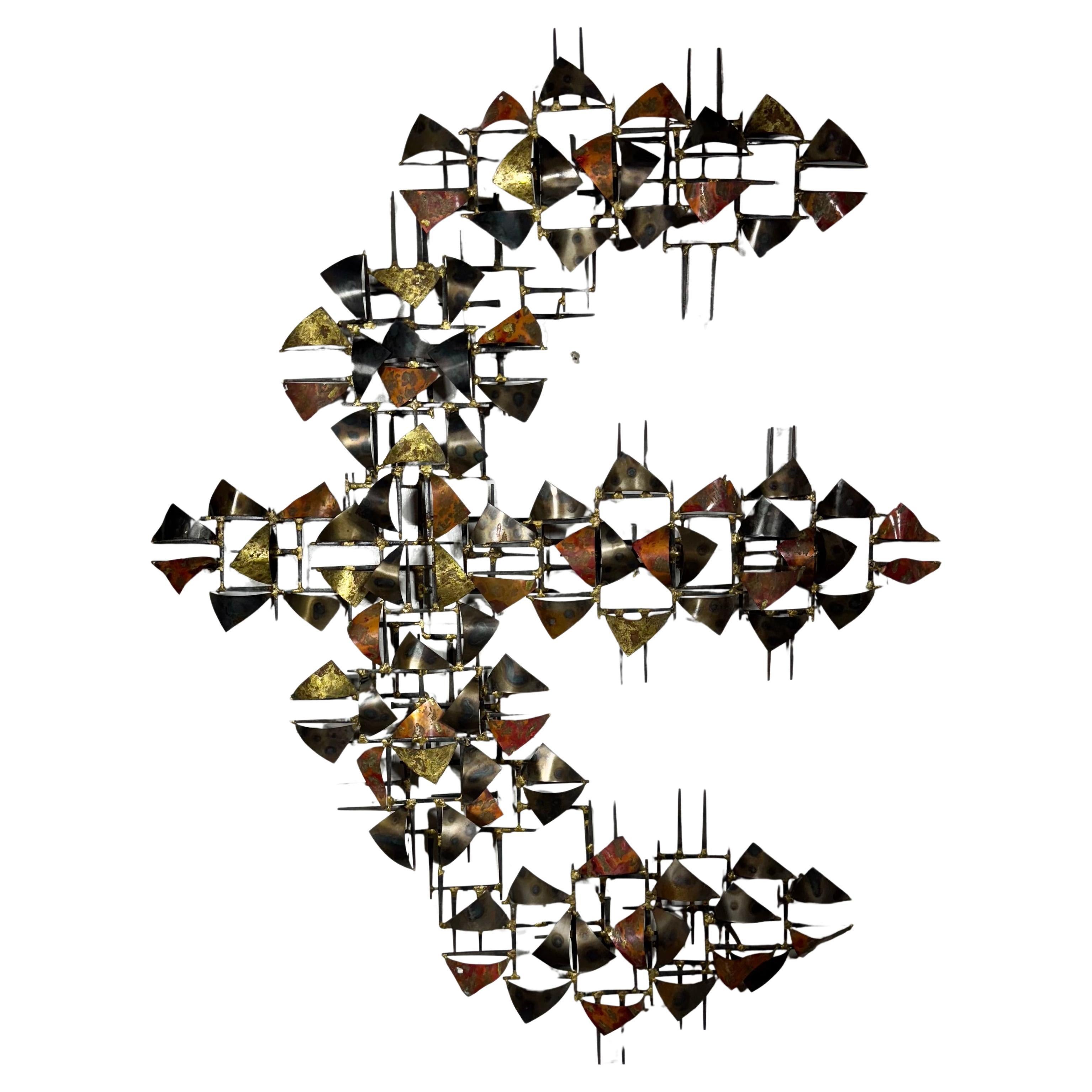 Monumental Brutalist Metal Wall Sculpture by Mark Weinstein "MARK CREATES"