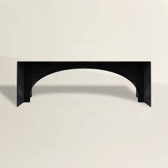 Monumental Brutalist Steel Console Table