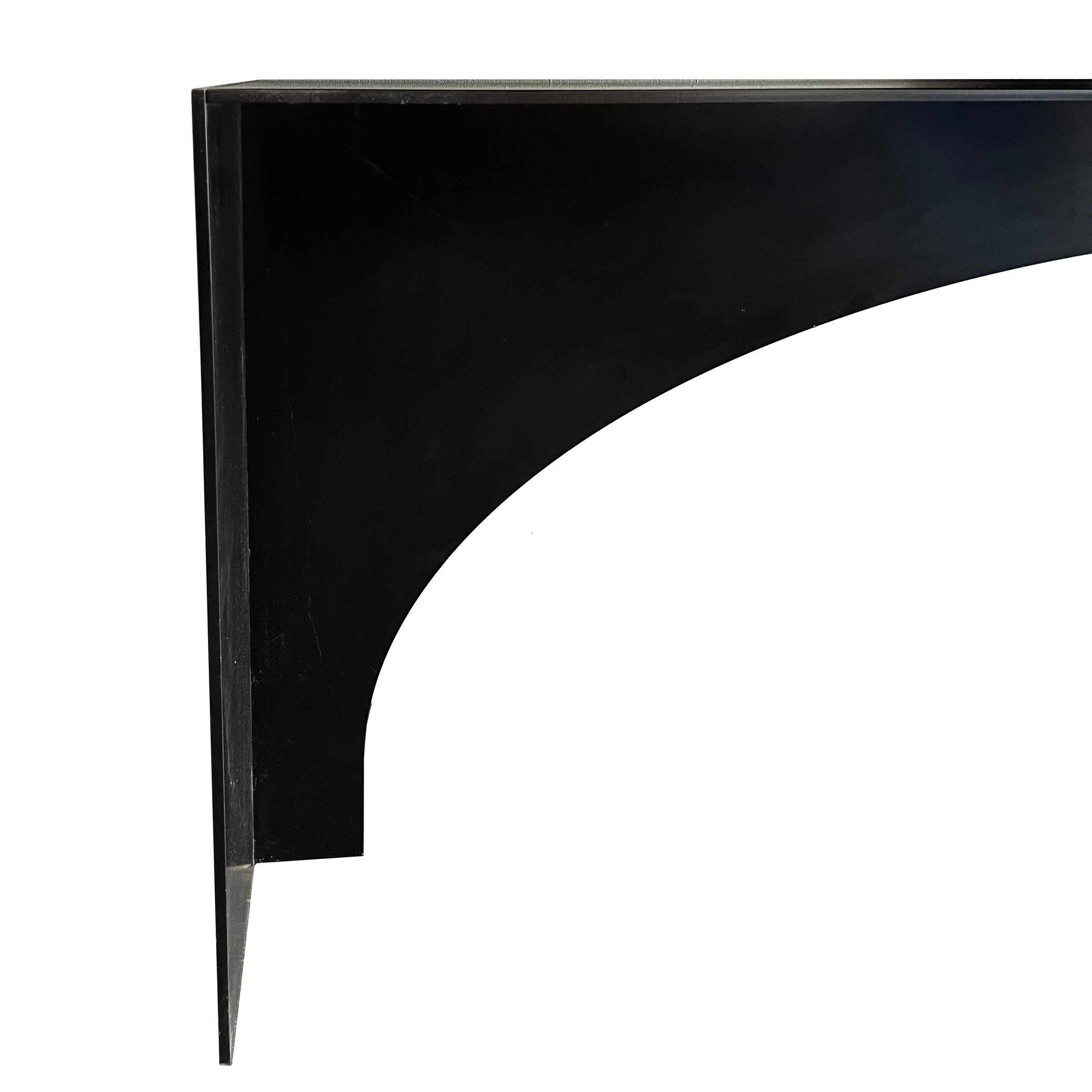Monumental Brutalist Steel Console Table For Sale 3