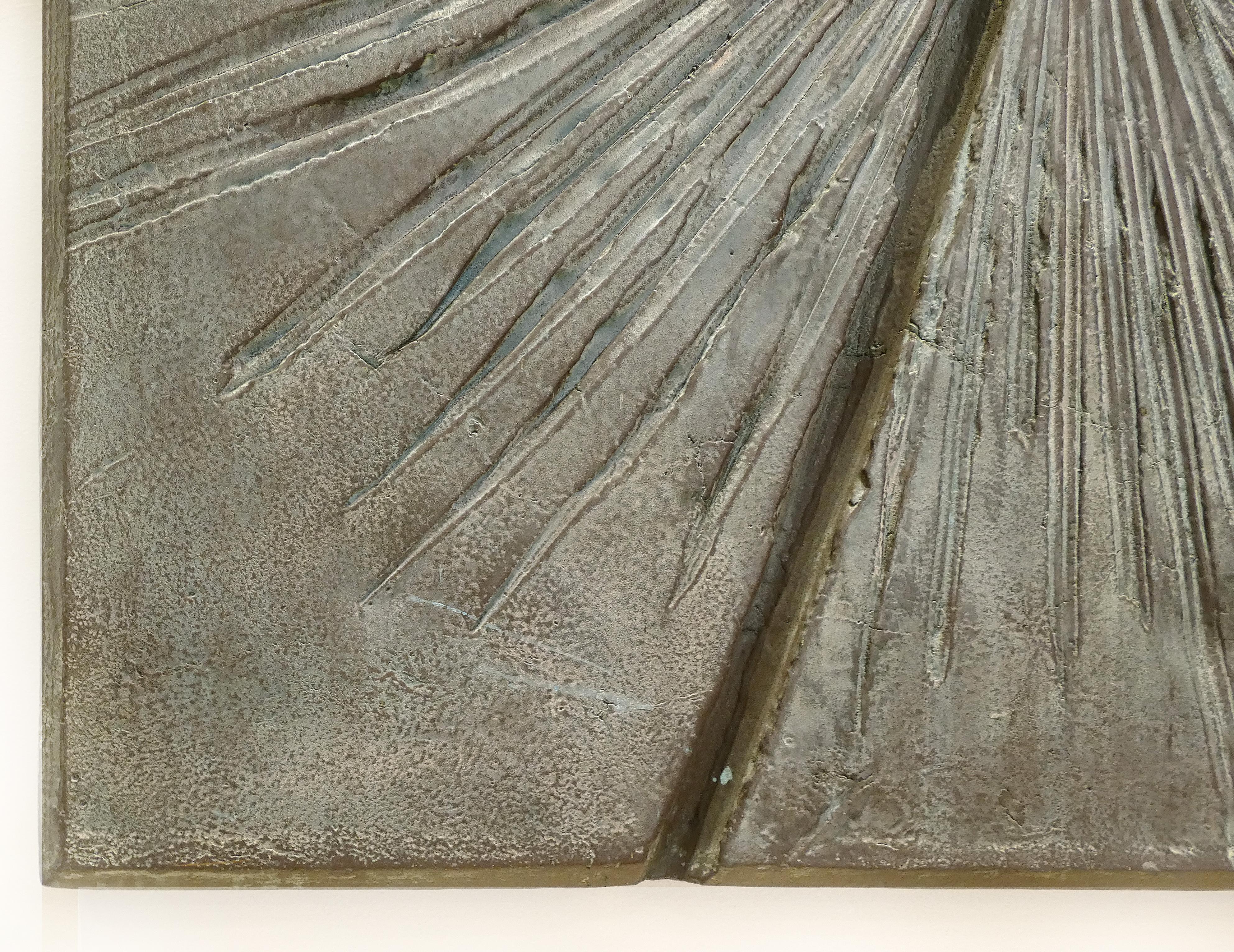 Monumental Brutalist Textured Wall Sculpture Plaque In Good Condition In Miami, FL