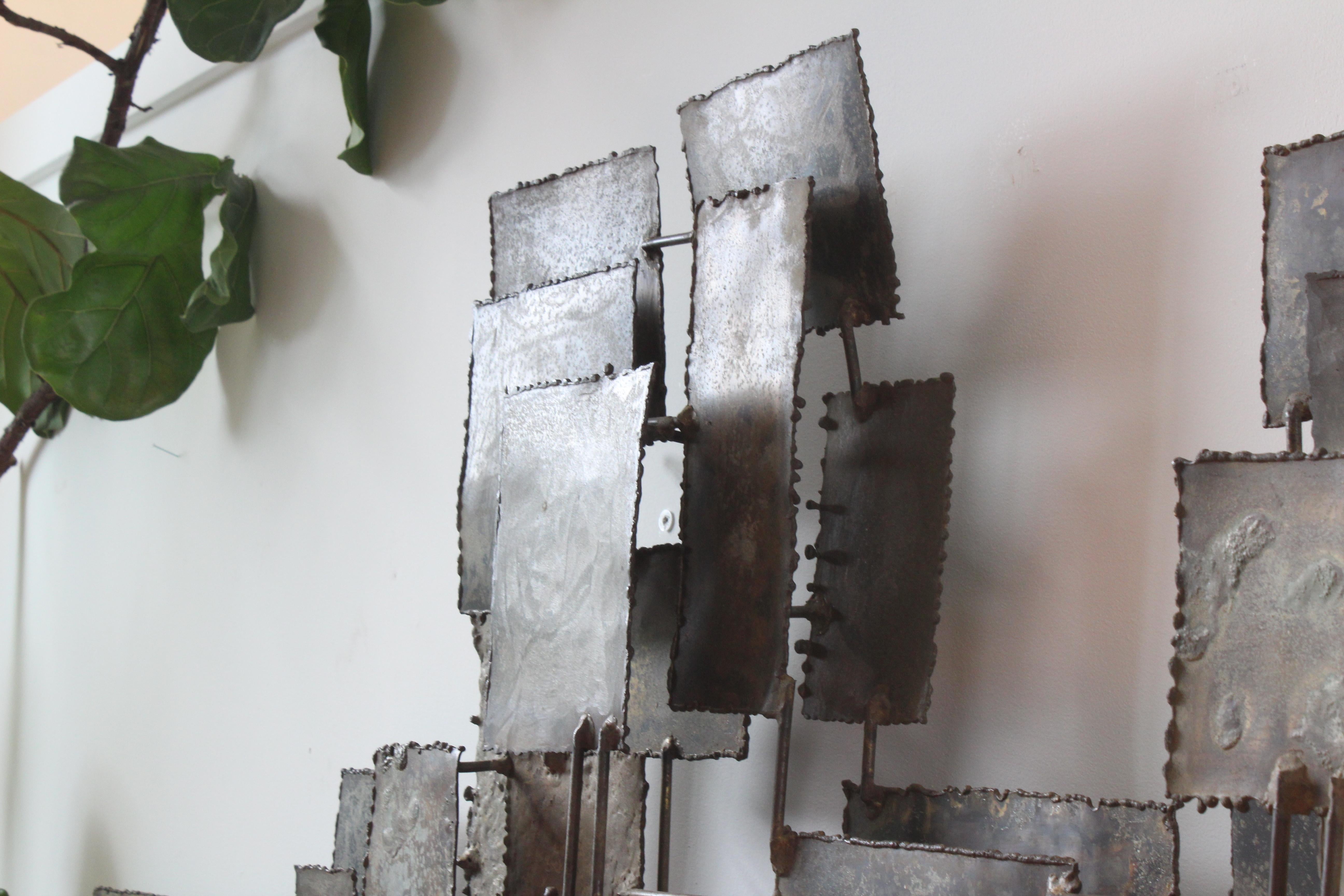 Monumental Brutalist Wall Sculpture by Silas Seandel, 1960s, USA 1
