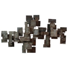 Monumental Brutalist Wall Sculpture by Silas Seandel, 1960s, USA