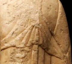 Monumental Buddha Torso White Marble Sculpture - Tang Dynasty China 618-907 AD