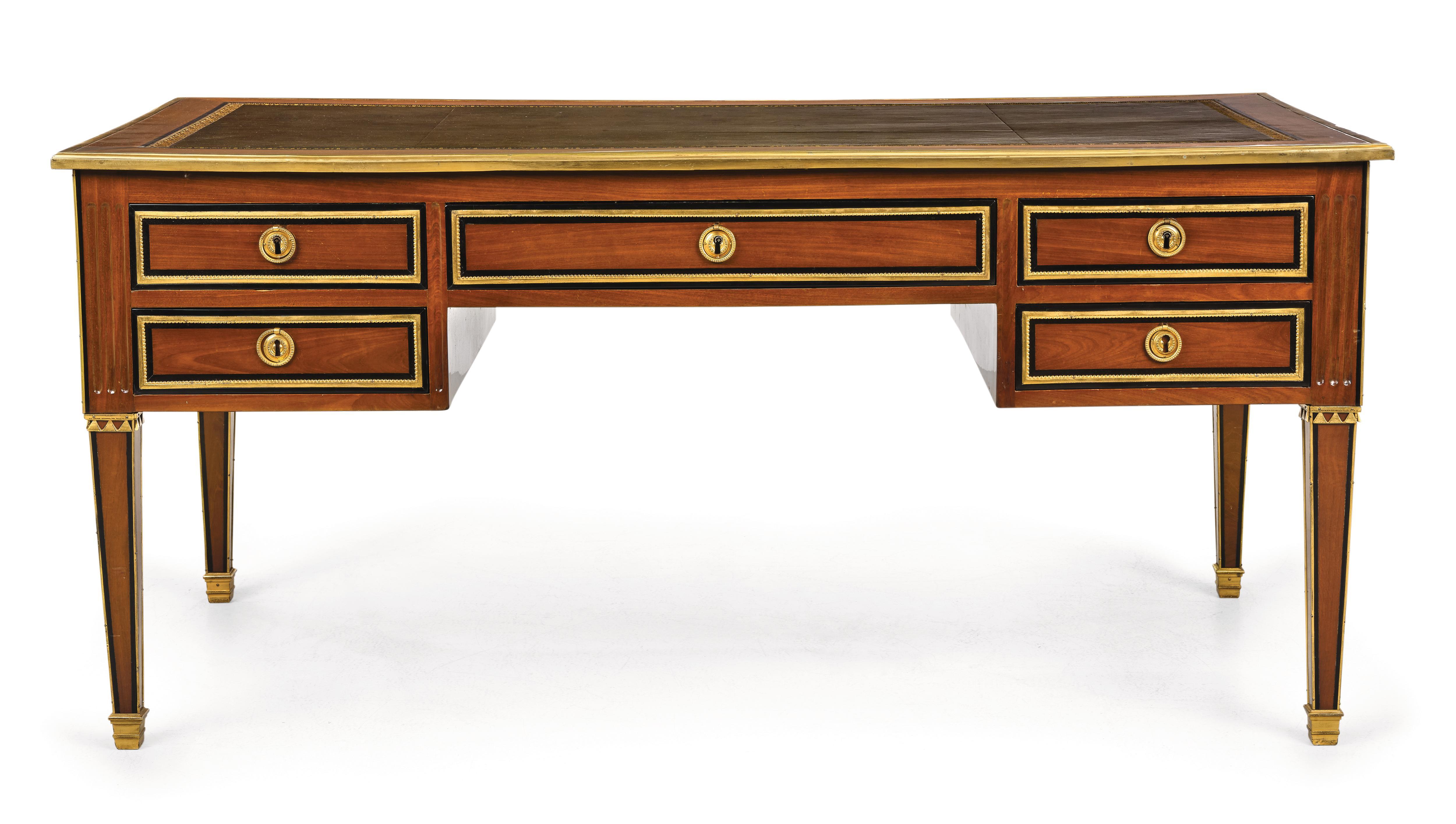 Bronzed Monumental bureau plat For Sale