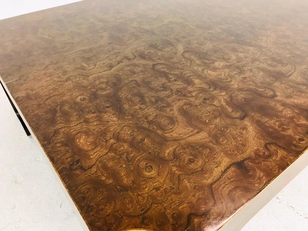 Monumental Burl Coffee Table by Baker 5