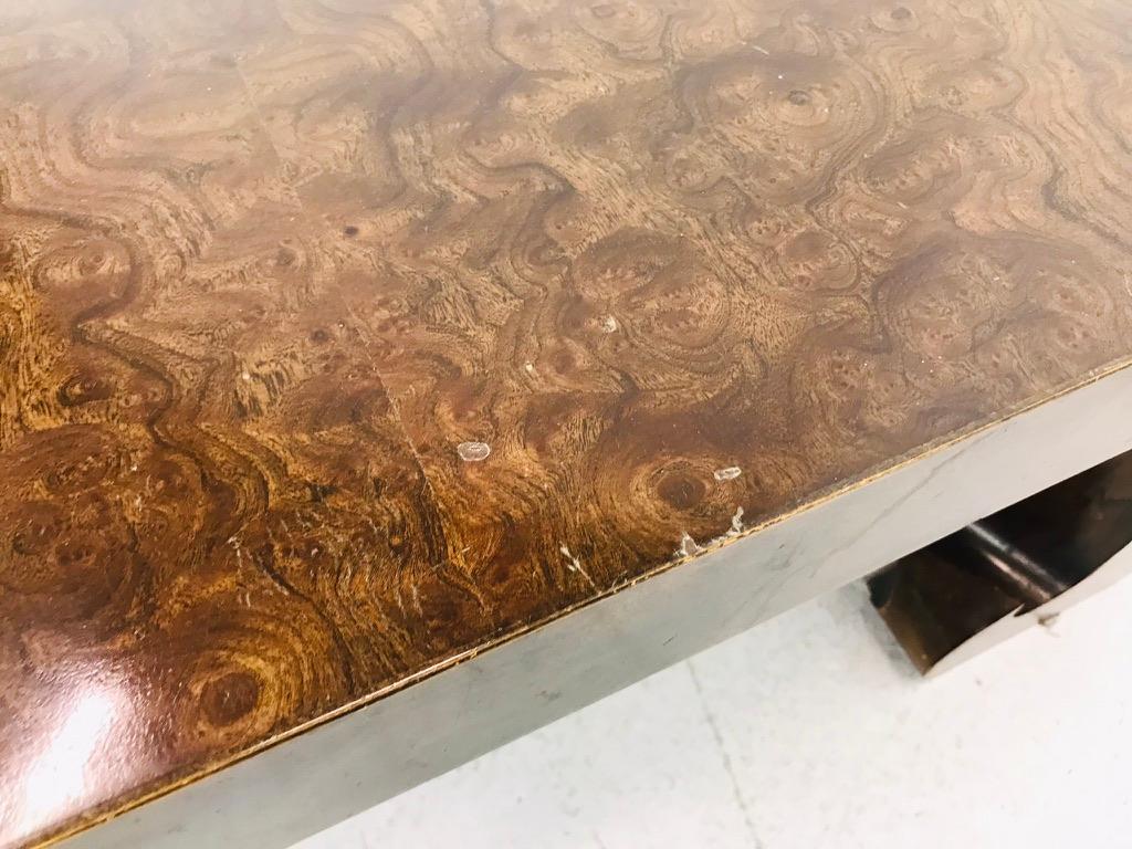 Monumental Burl Coffee Table by Baker 6