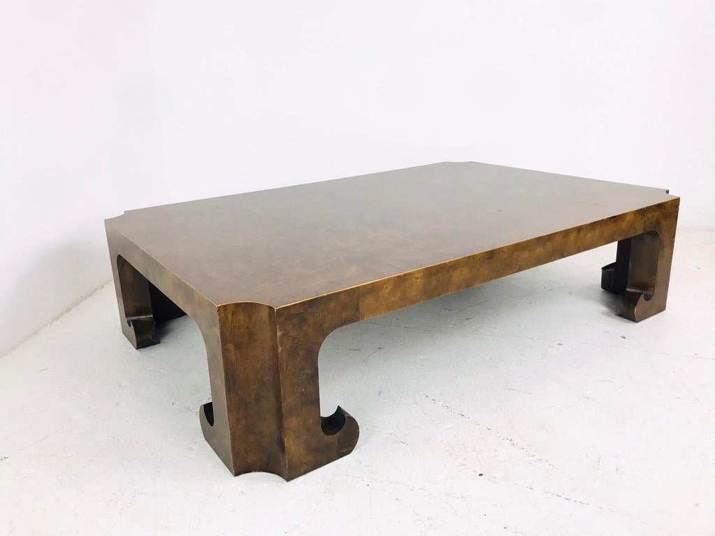 Monumental Burl Coffee Table by Baker 8