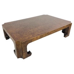 Monumental Burl Coffee Table by Baker