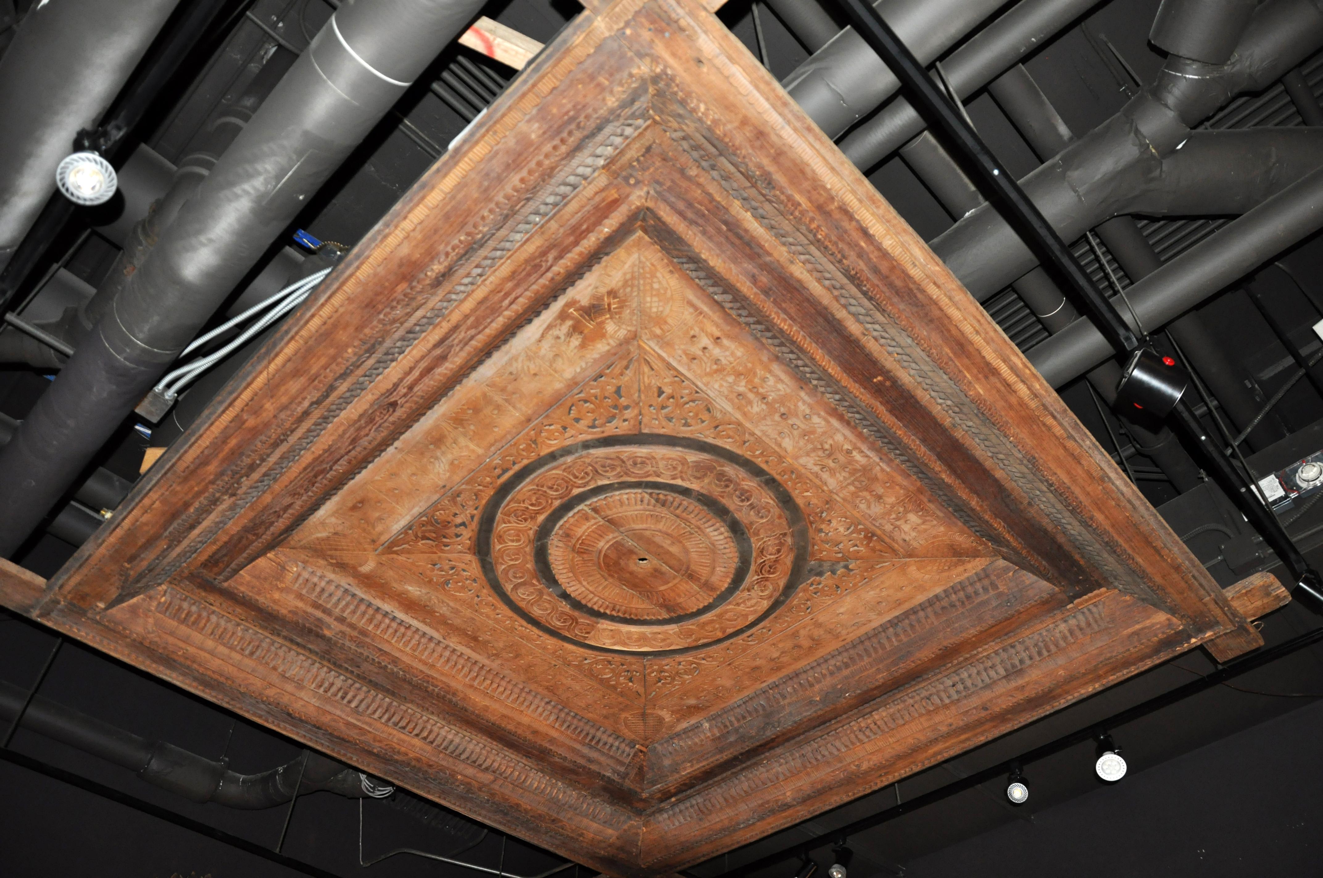 British Colonial Monumental Burmese Ceiling Panel