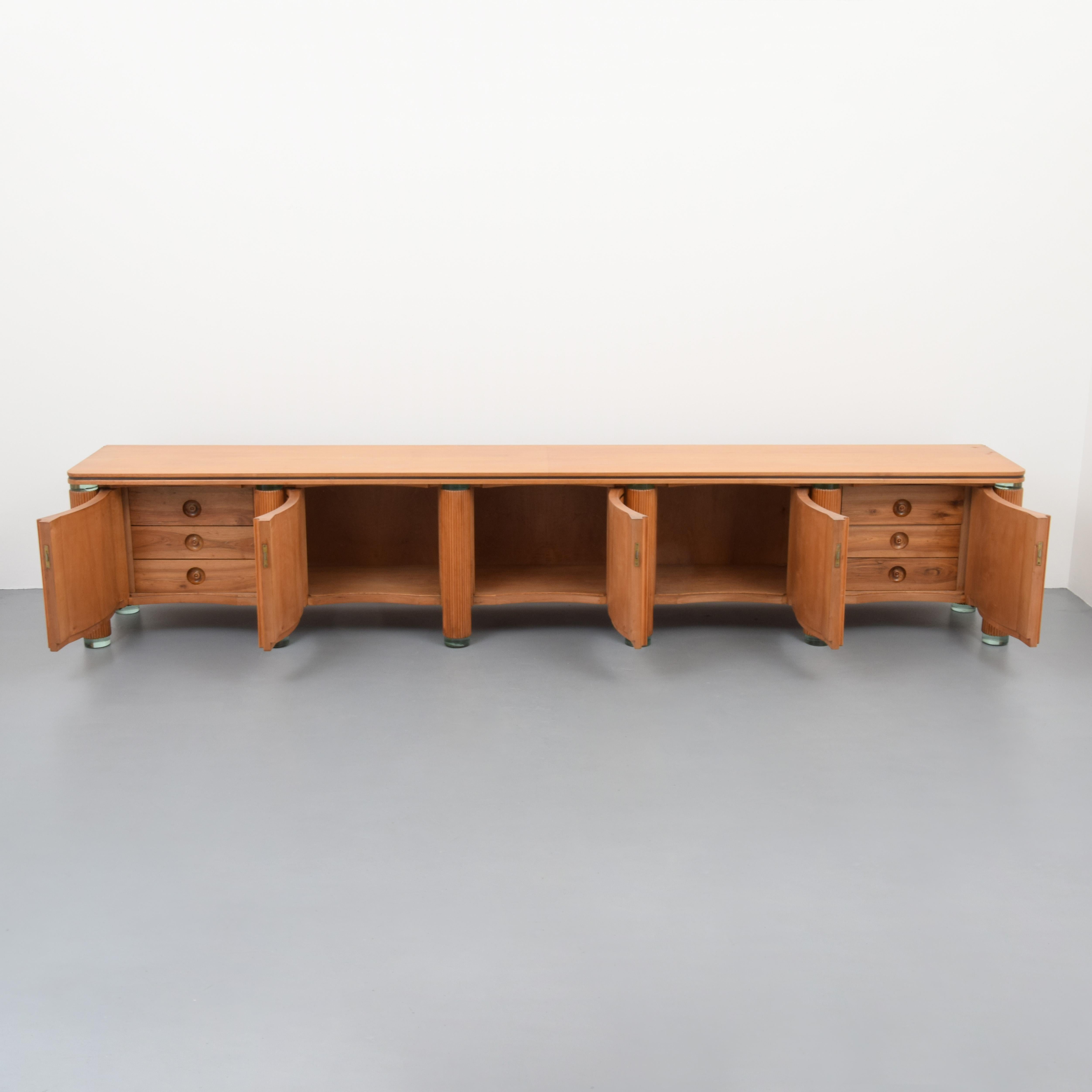 Futurist Monumental Cabinet Attributed to Giuseppe Terragni For Sale