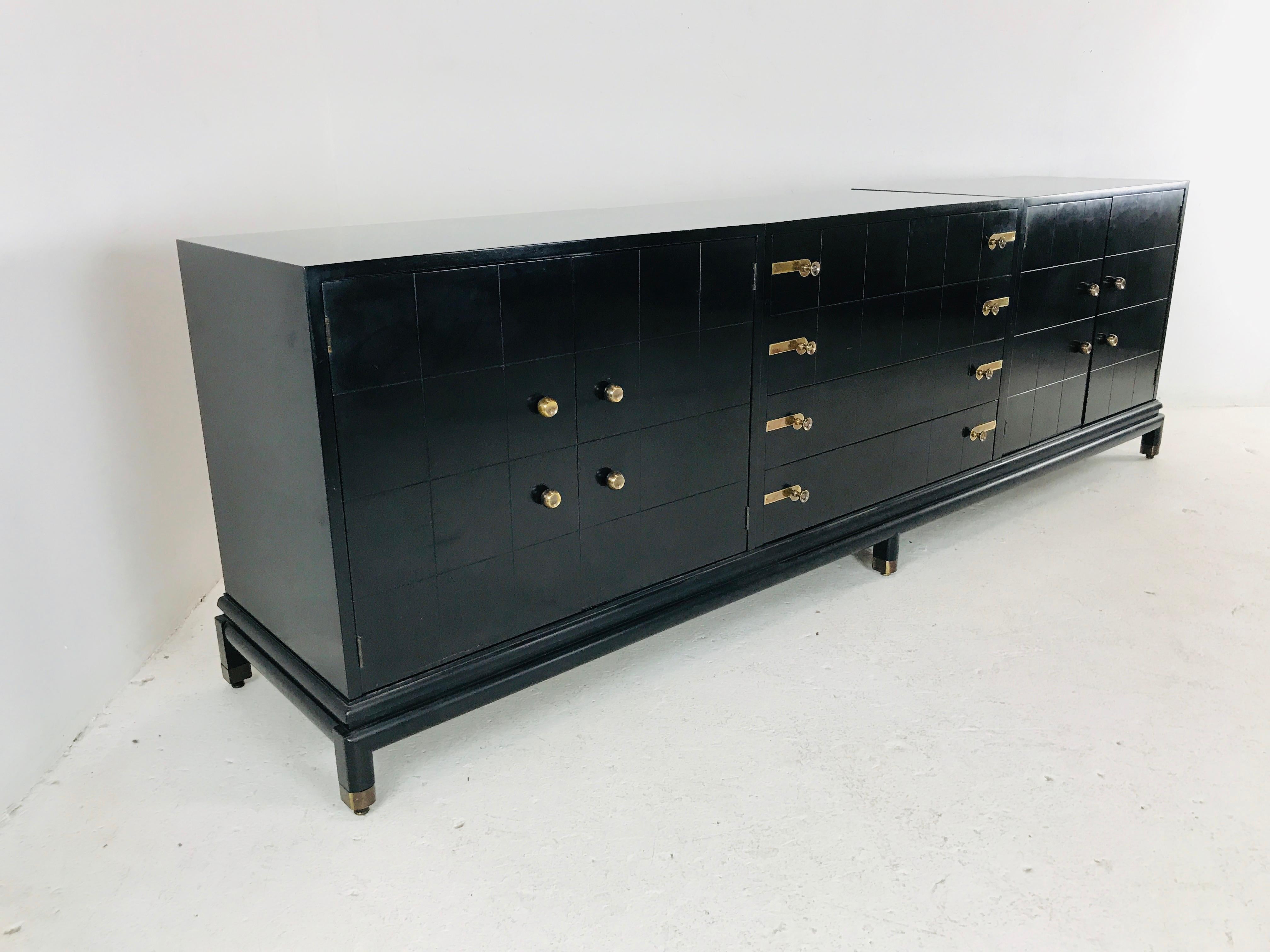 Mid-20th Century Monumental Cabinet / Credenza by Renzo Rutili for Johnson Furniture Company