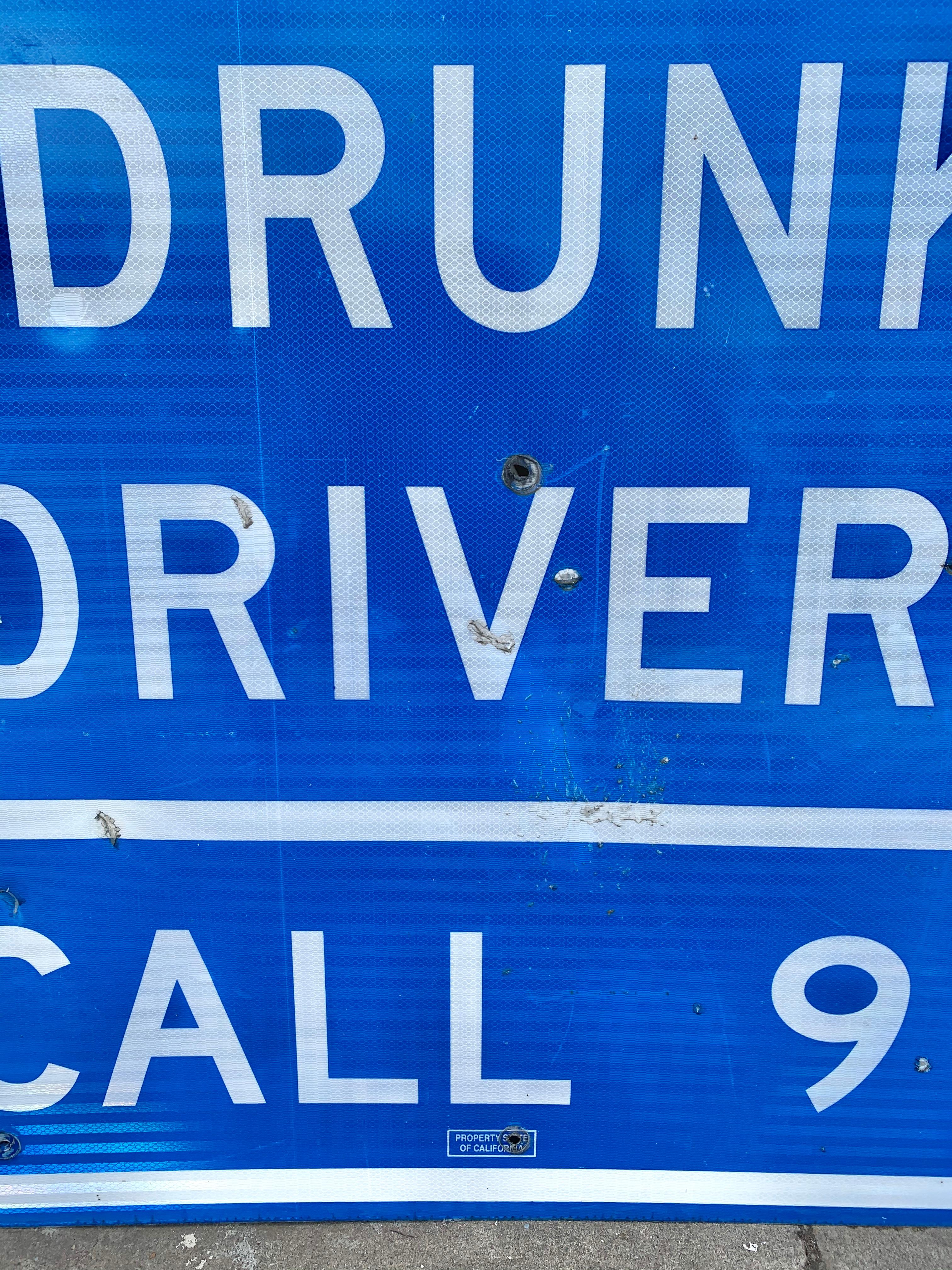 Monumentales Highway-Schild für betrunkene Autofahrer in Kalifornien im Angebot 4