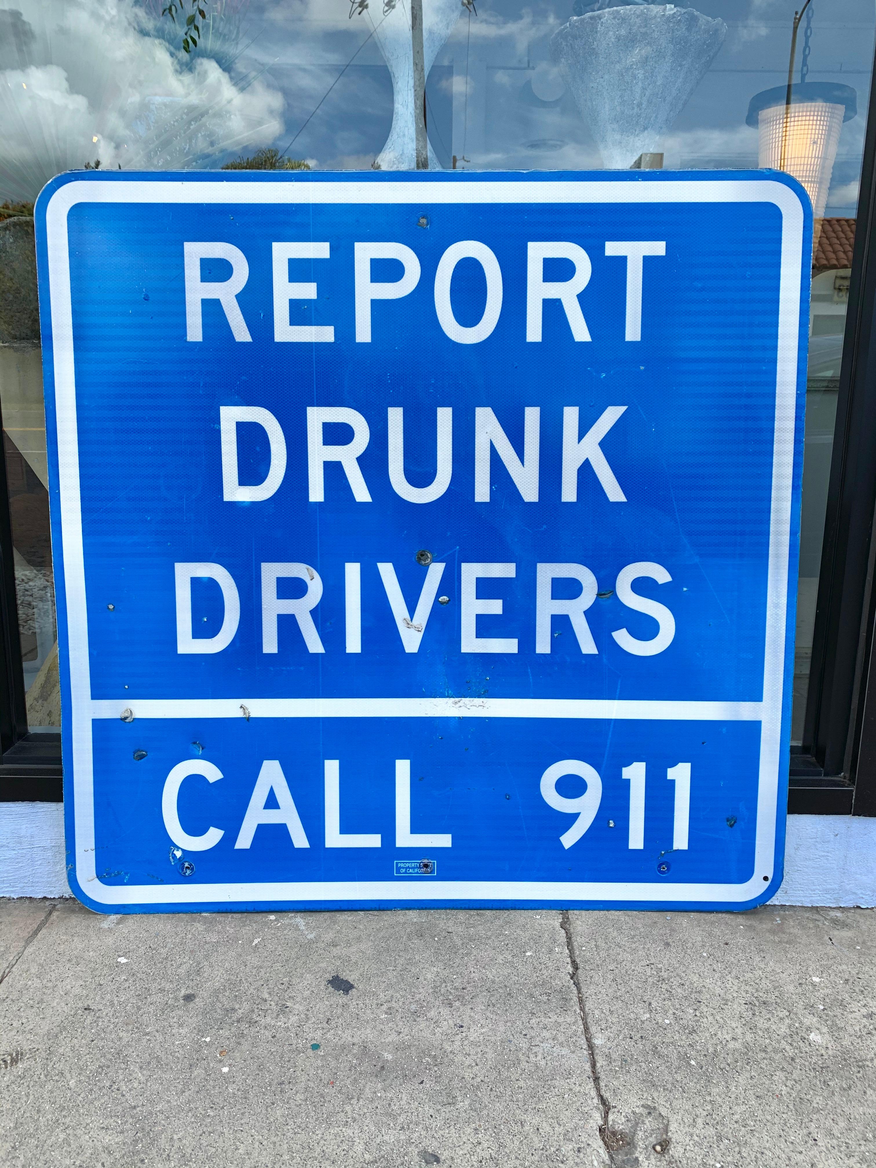 Monumentales Highway-Schild für betrunkene Autofahrer in Kalifornien (amerikanisch) im Angebot