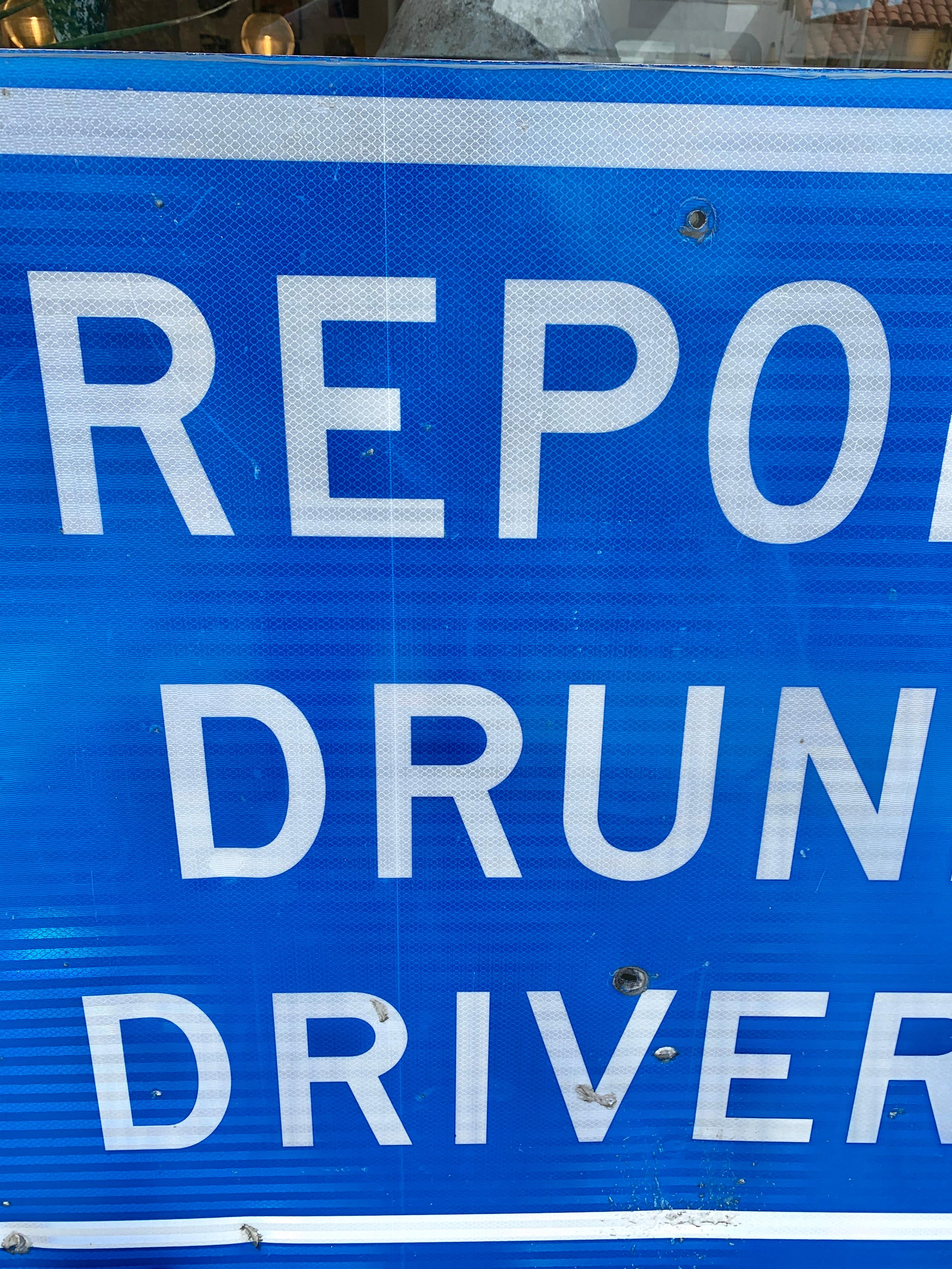 Monumentales Highway-Schild für betrunkene Autofahrer in Kalifornien im Angebot 2