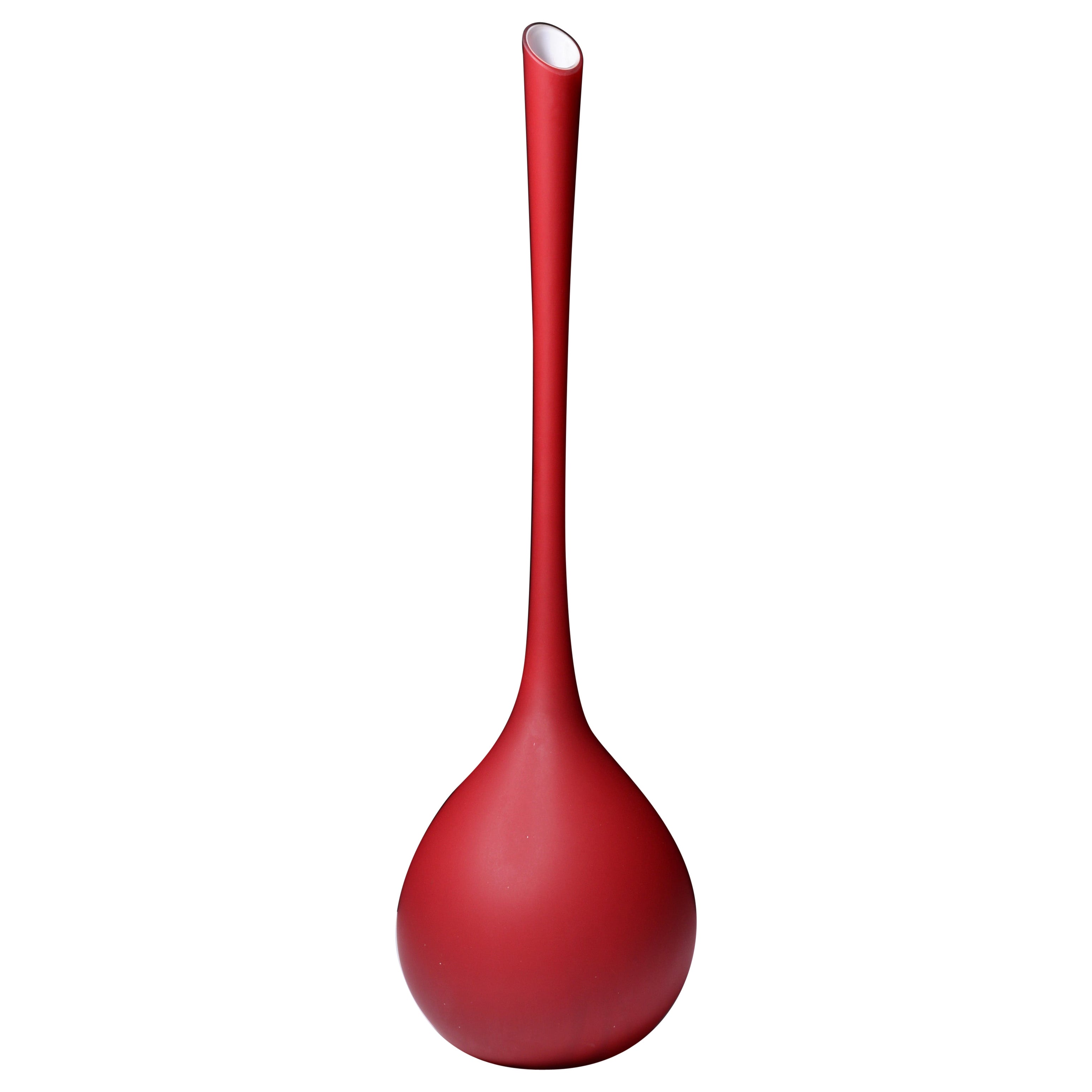 Monumental Carlo Moretti SATINATO Floor Vase, 33"H, Leslie Pina Collection For Sale