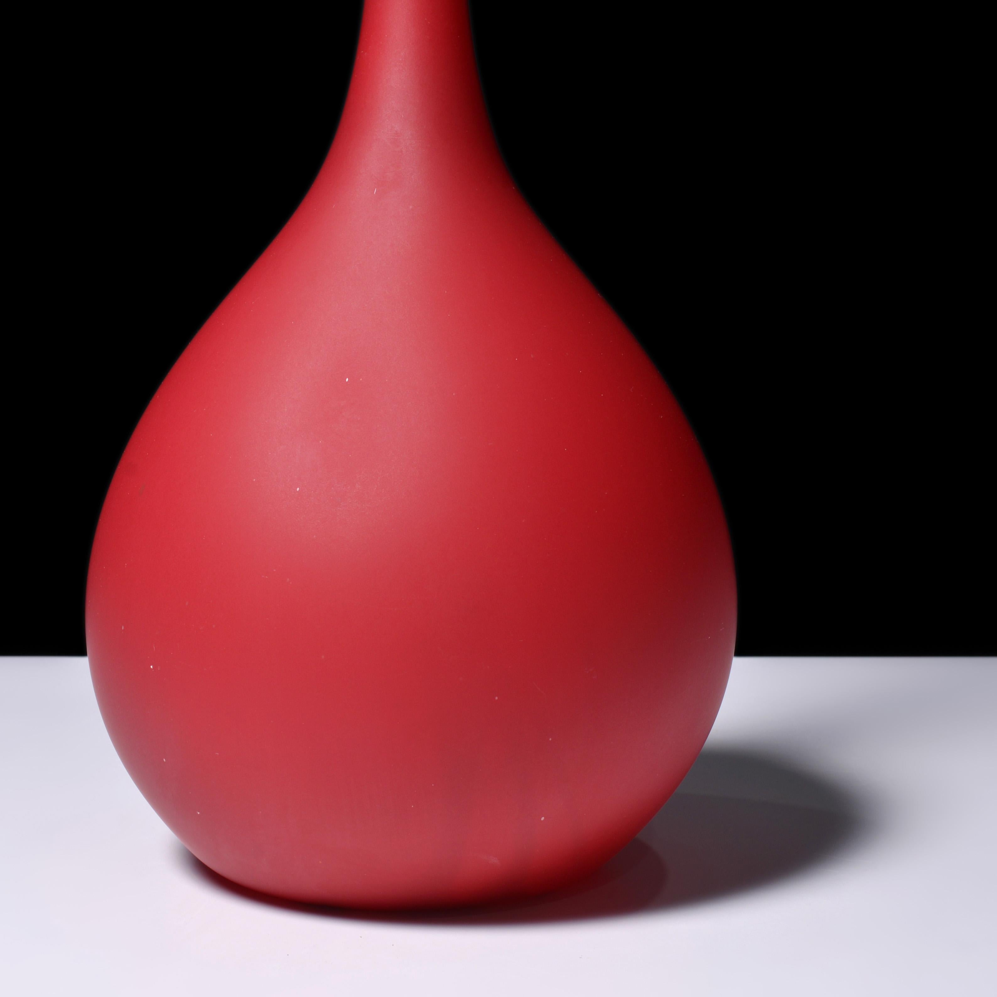 Glass Monumental Carlo Moretti SATINATO Floor Vase, 33