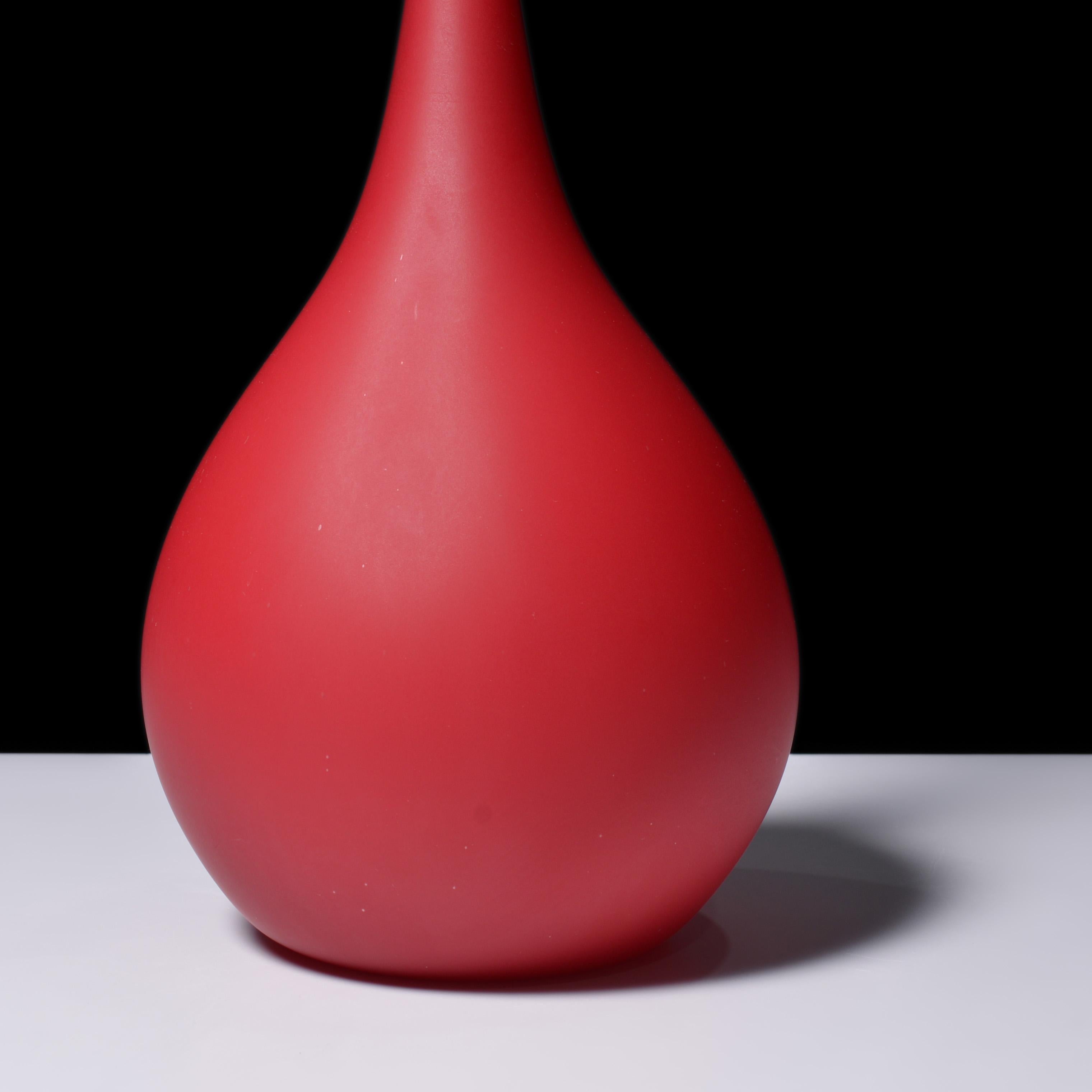 Glass Monumental Carlo Moretti SATINATO Floor Vase, 33