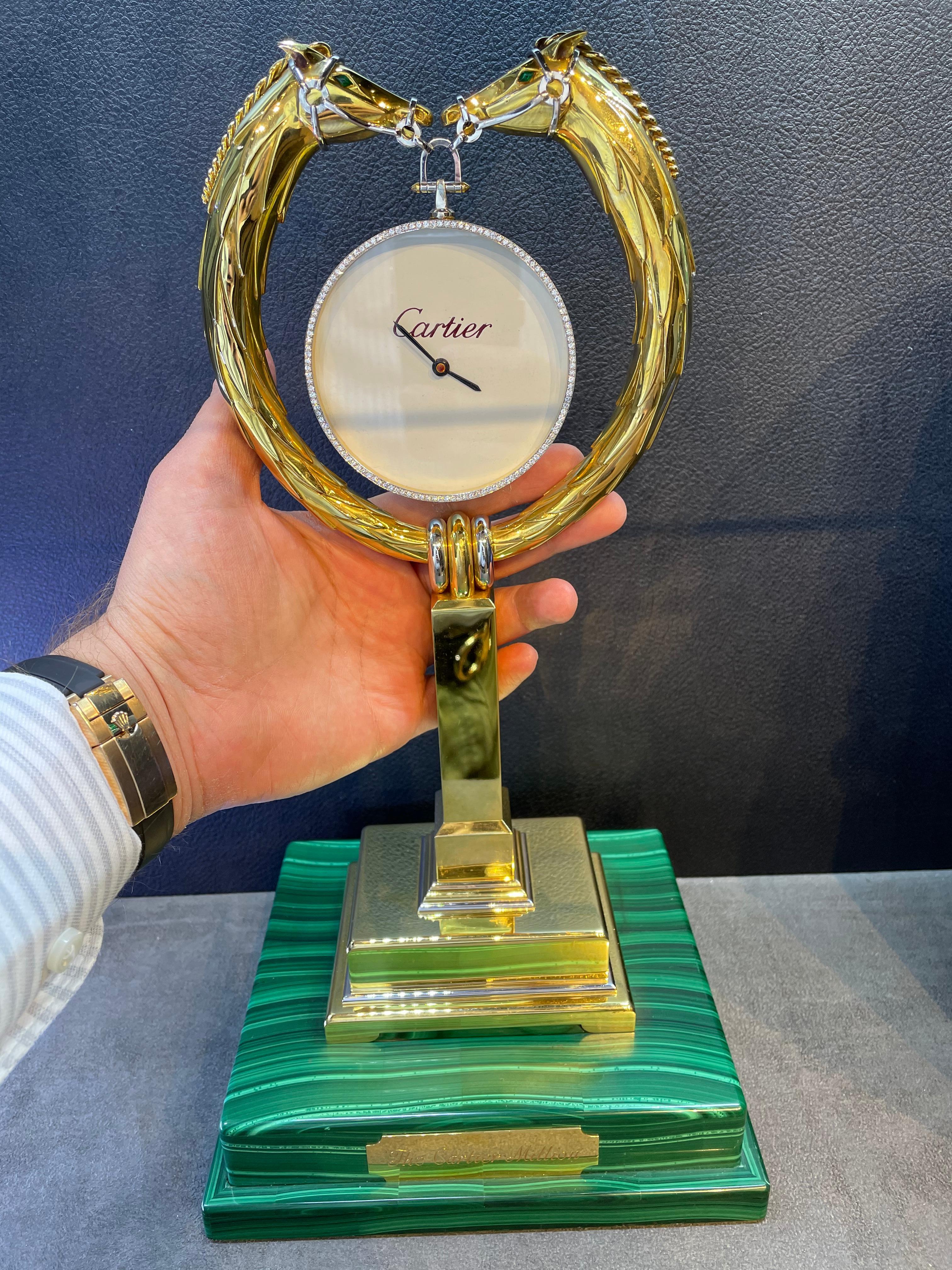 Monumental Cartier Horse Trophy Clock, 