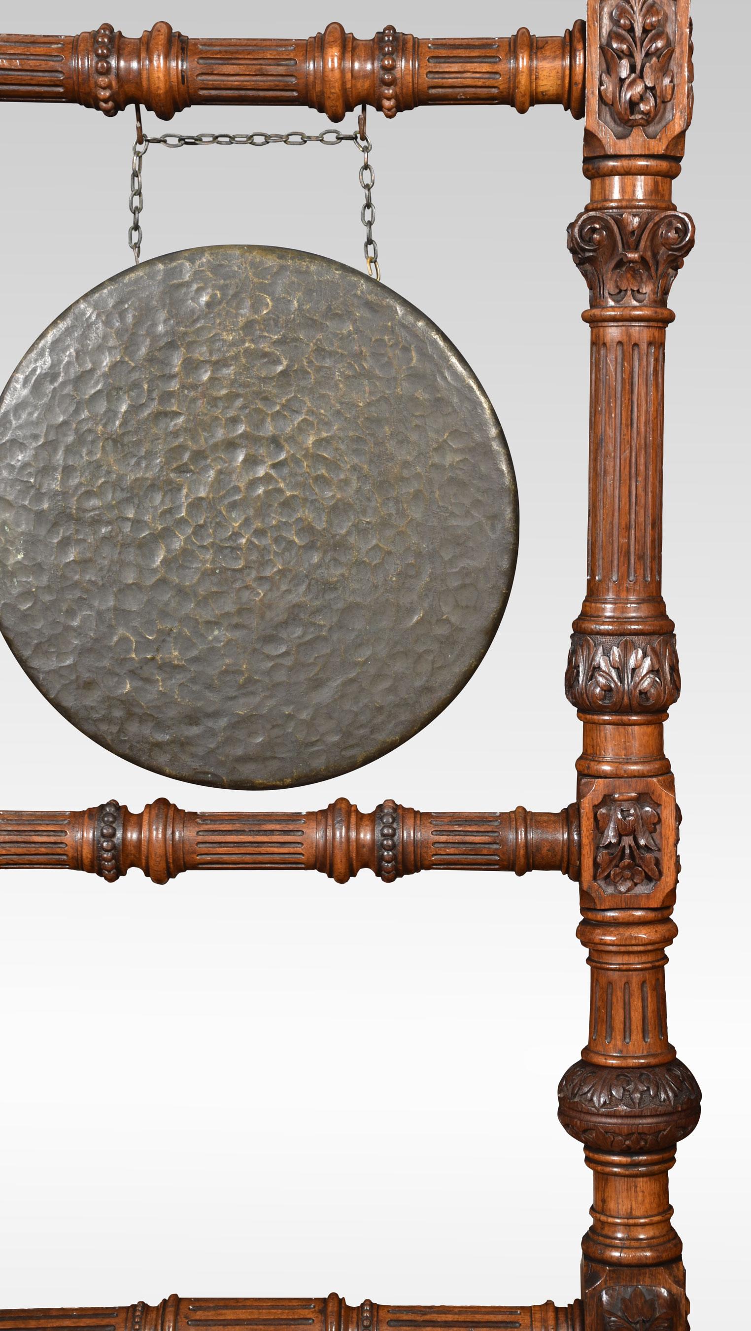 Monumental Carved Oak Dinner Gong 1