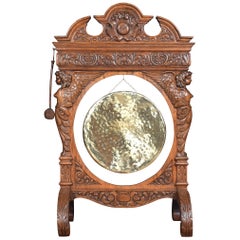 Monumental Carved Oak Dinner Gong