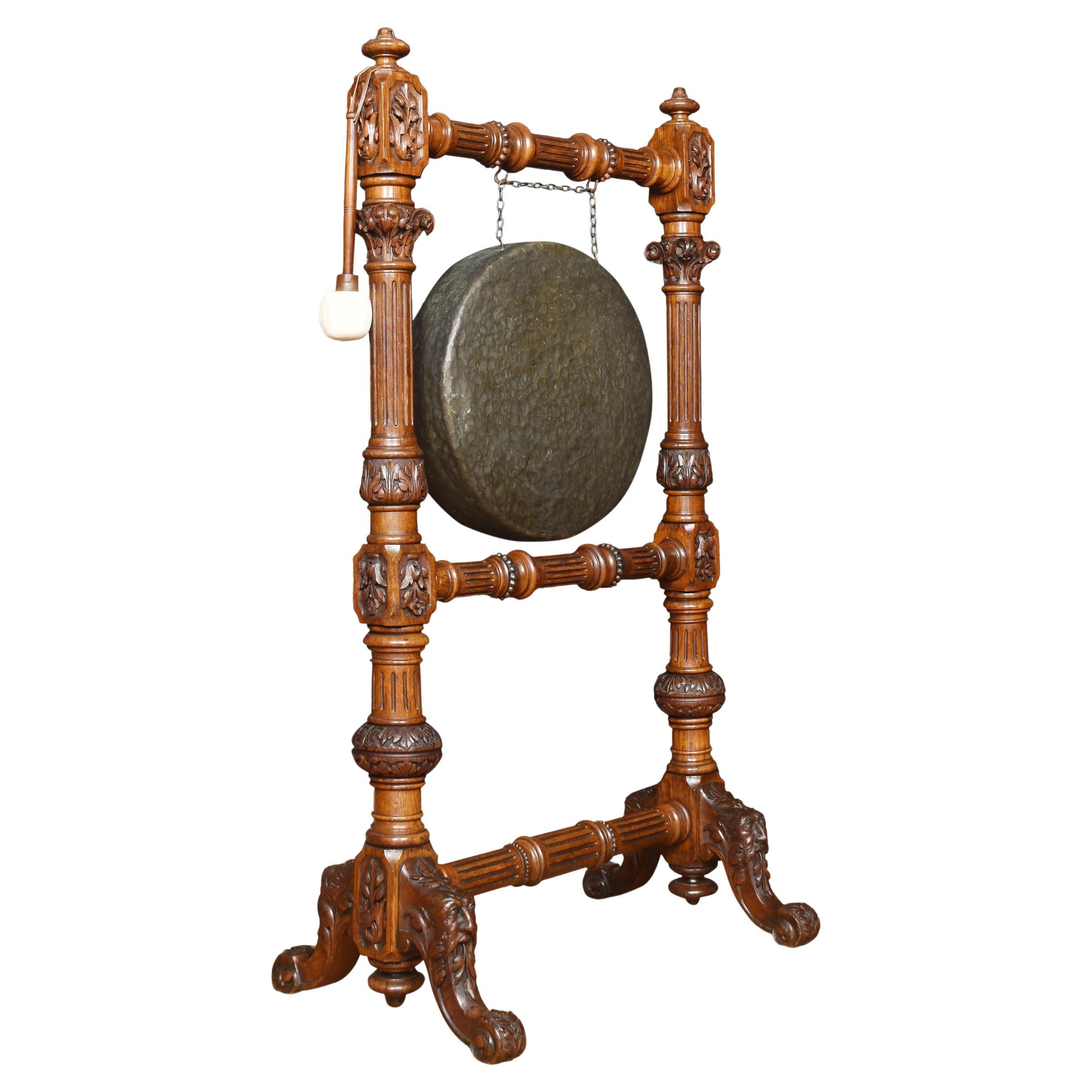 Monumental Carved Oak Dinner Gong