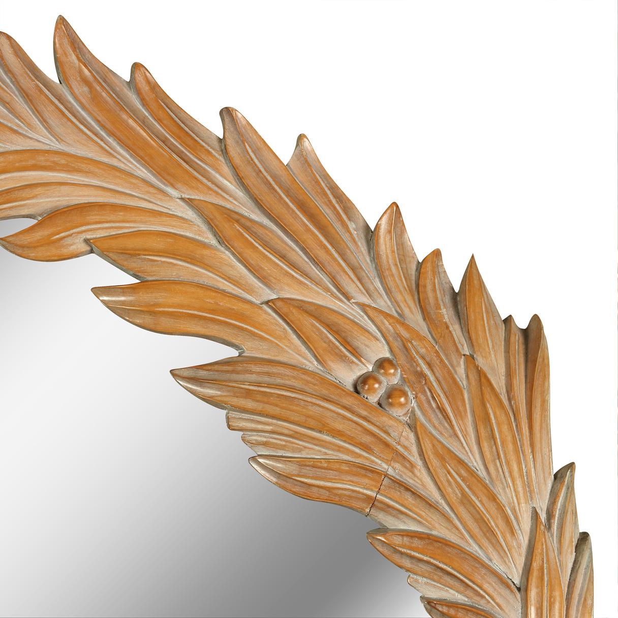 Unknown Monumental Carved Serge Roche Style Foliate Mirror