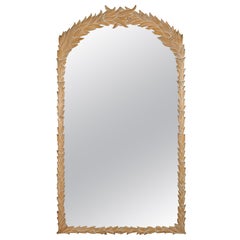 Monumental Carved Serge Roche Style Foliate Mirror