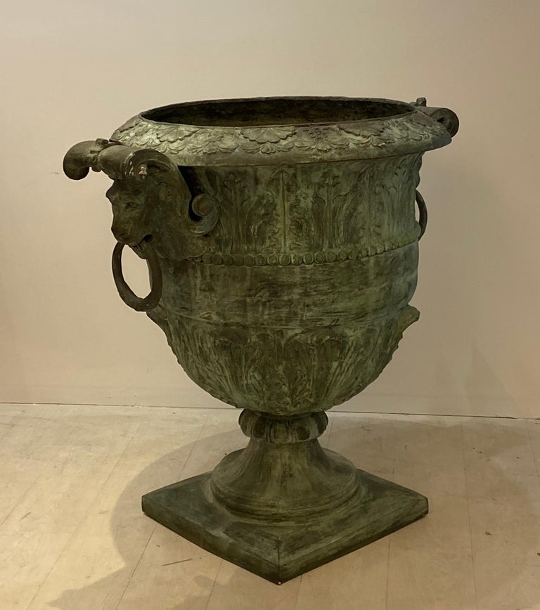 Monumental Cast Bronze Garden Planter at 1stDibs