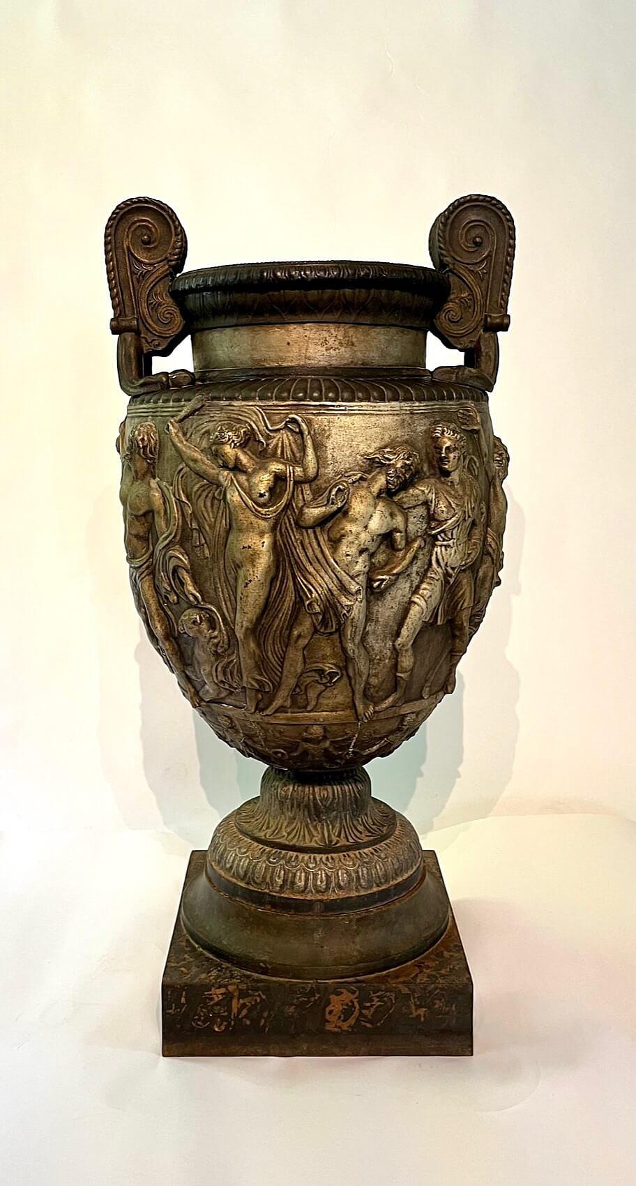 Neoclassical Revival Cast Iron Scale Model of the Townley Vase, Val d'Osne Foundry, circa 1870