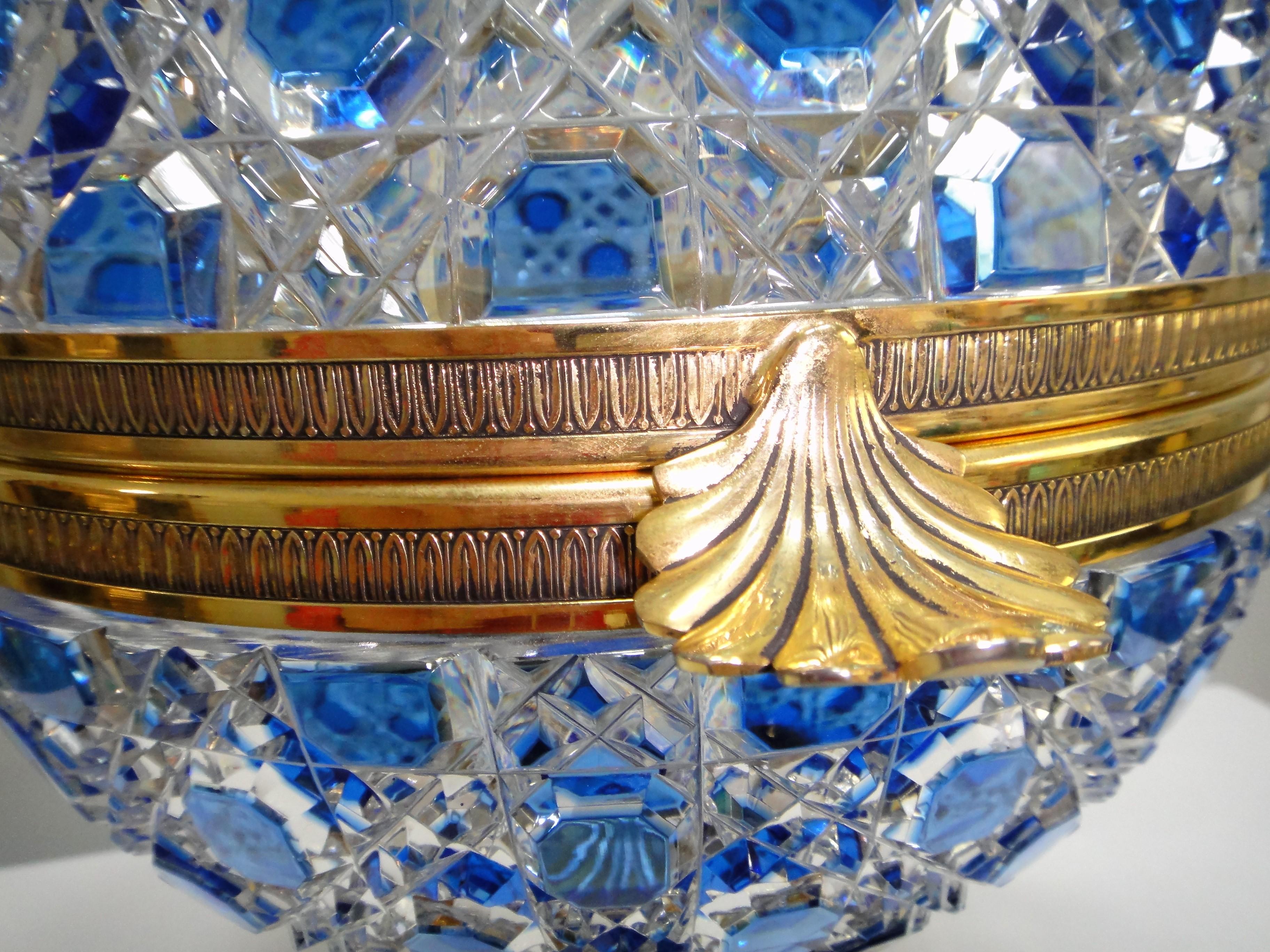 Plated Monumental Caviar Bowl by Cristal Benito For Sale