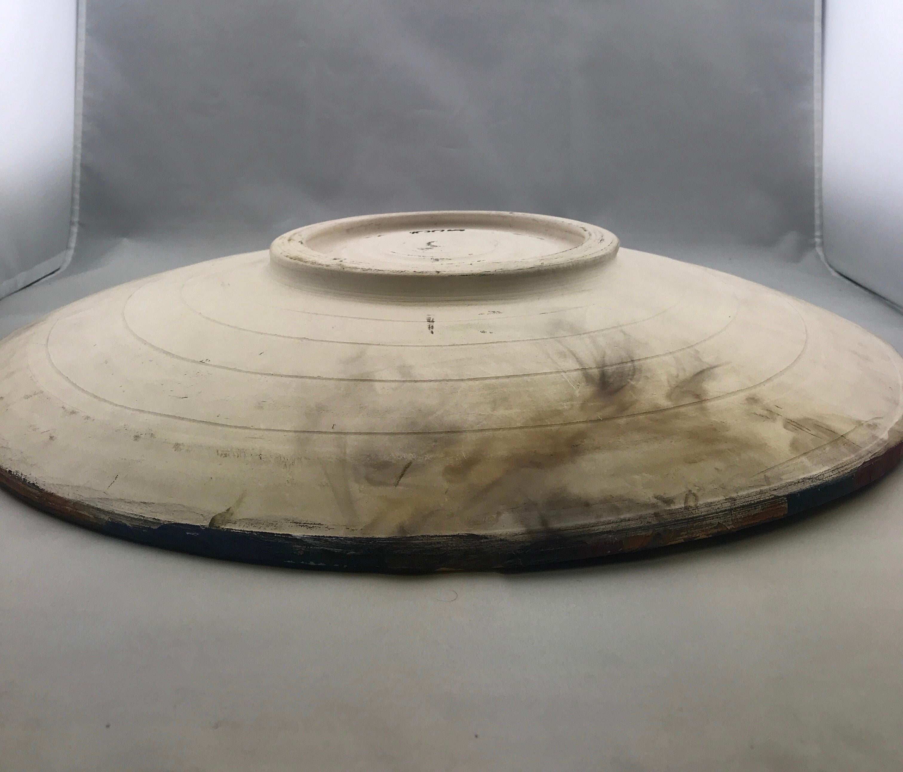 Monumental Ceramic Platter by Robert Carlson, Signed and Dated 1993 For Sale 8