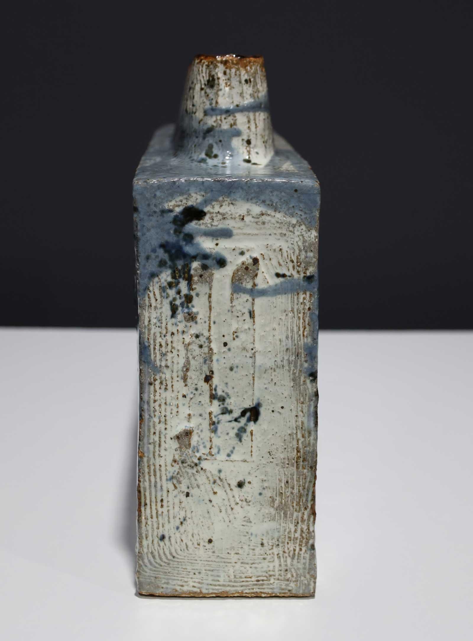 North American Monumental Ceramic Rectangular Vase by Albert Green For Sale