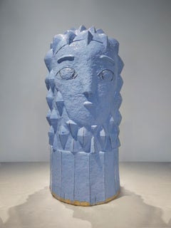 Sculpture monumentale en céramique " Blue Figure " de Laurent Dufour , 2025