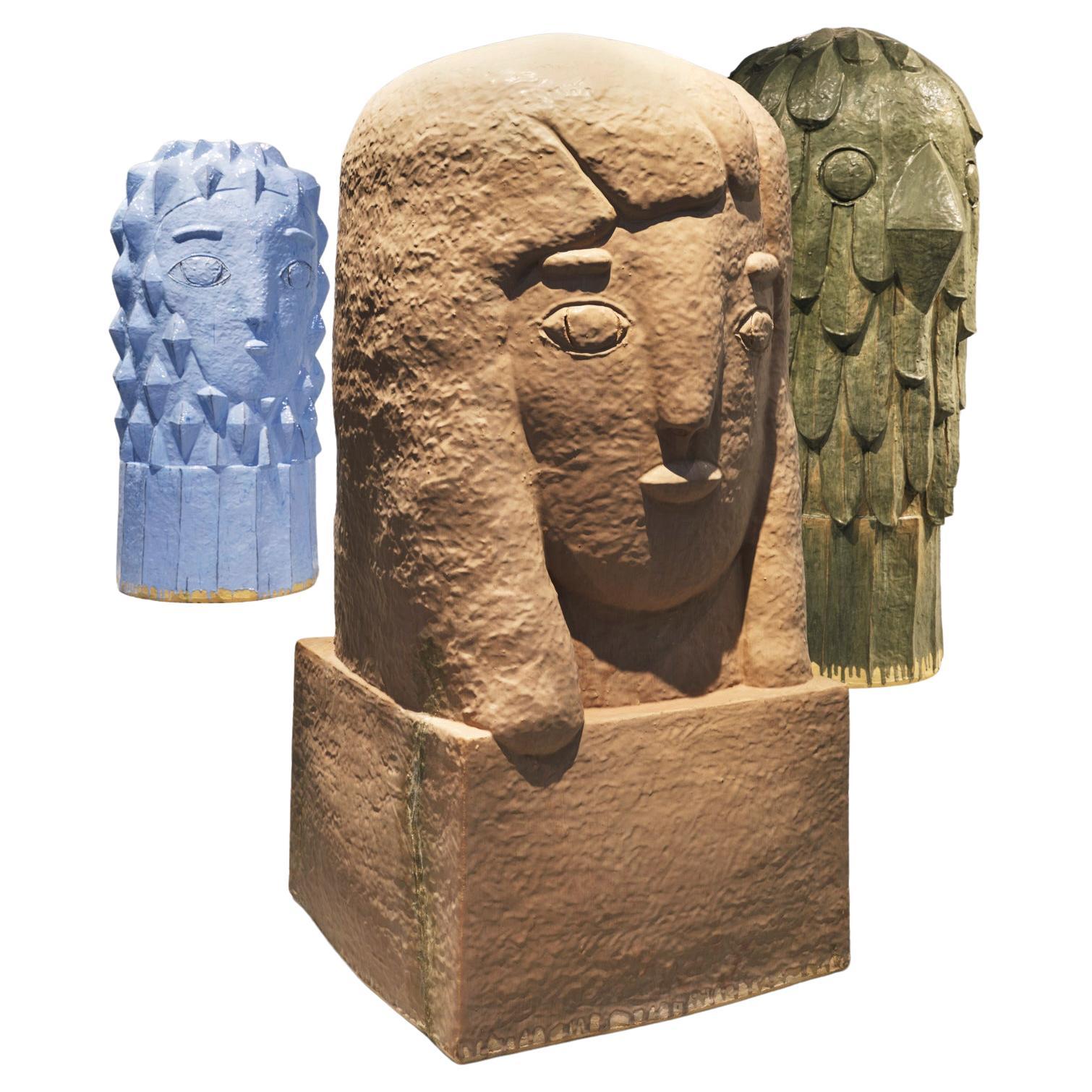 Monumental ceramic sculpture " Girl " by Laurent Dufour , 2025