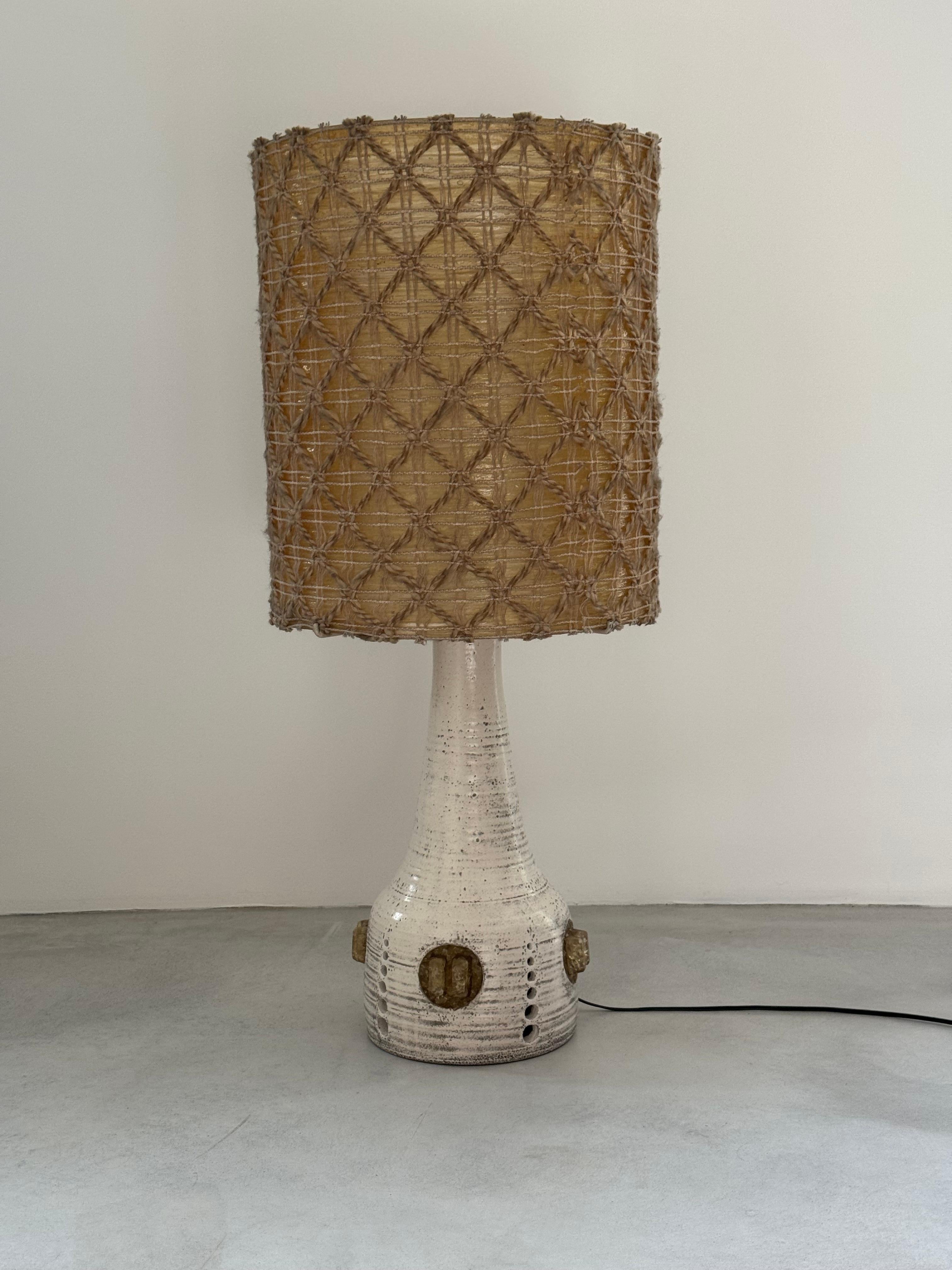 Monumental Ceramic Totem Floor Lamp by Potiers of Accolay, France, Circa 1970 For Sale 3