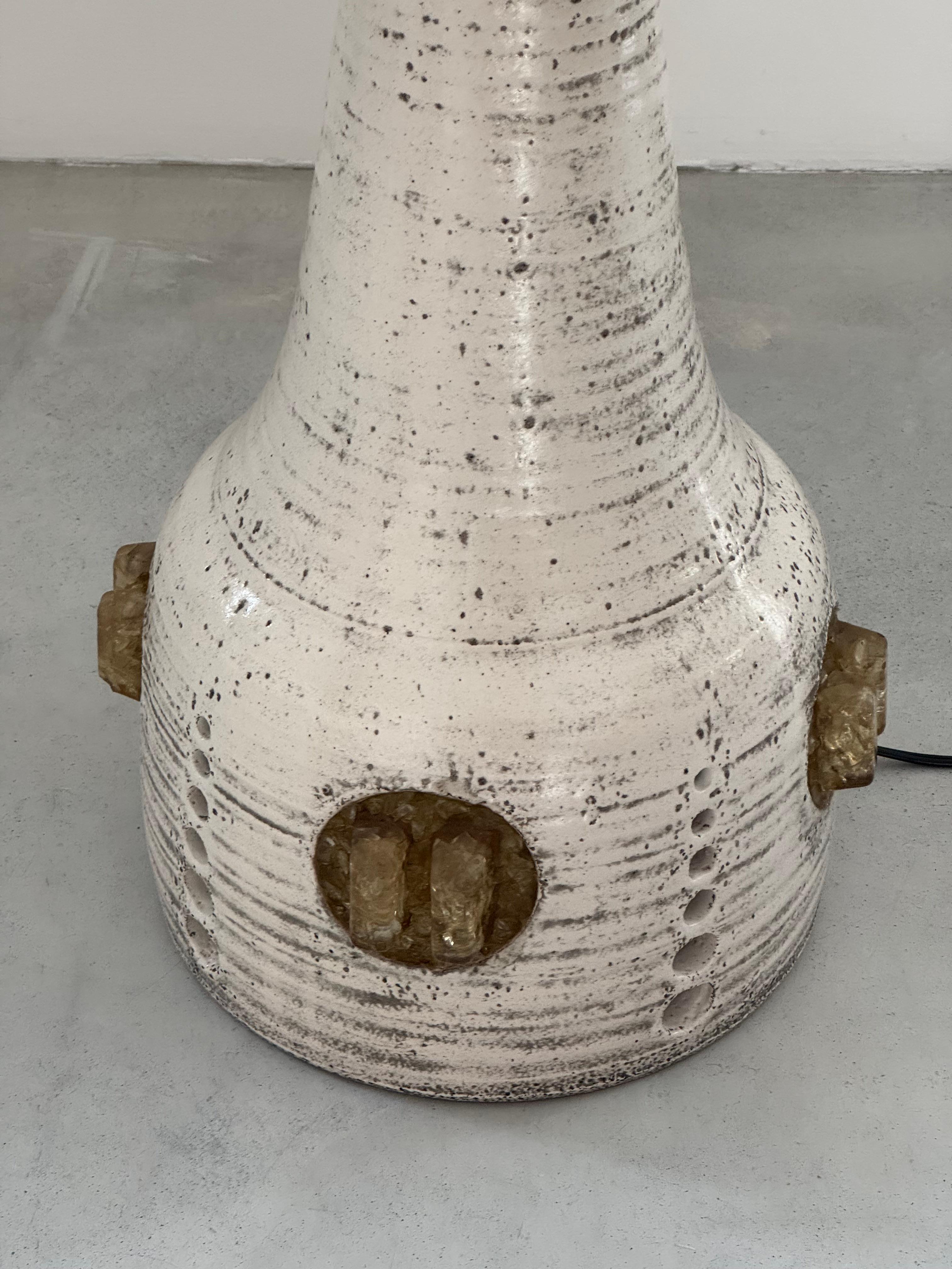 Monumental Ceramic Totem Floor Lamp by Potiers of Accolay, France, Circa 1970 For Sale 5