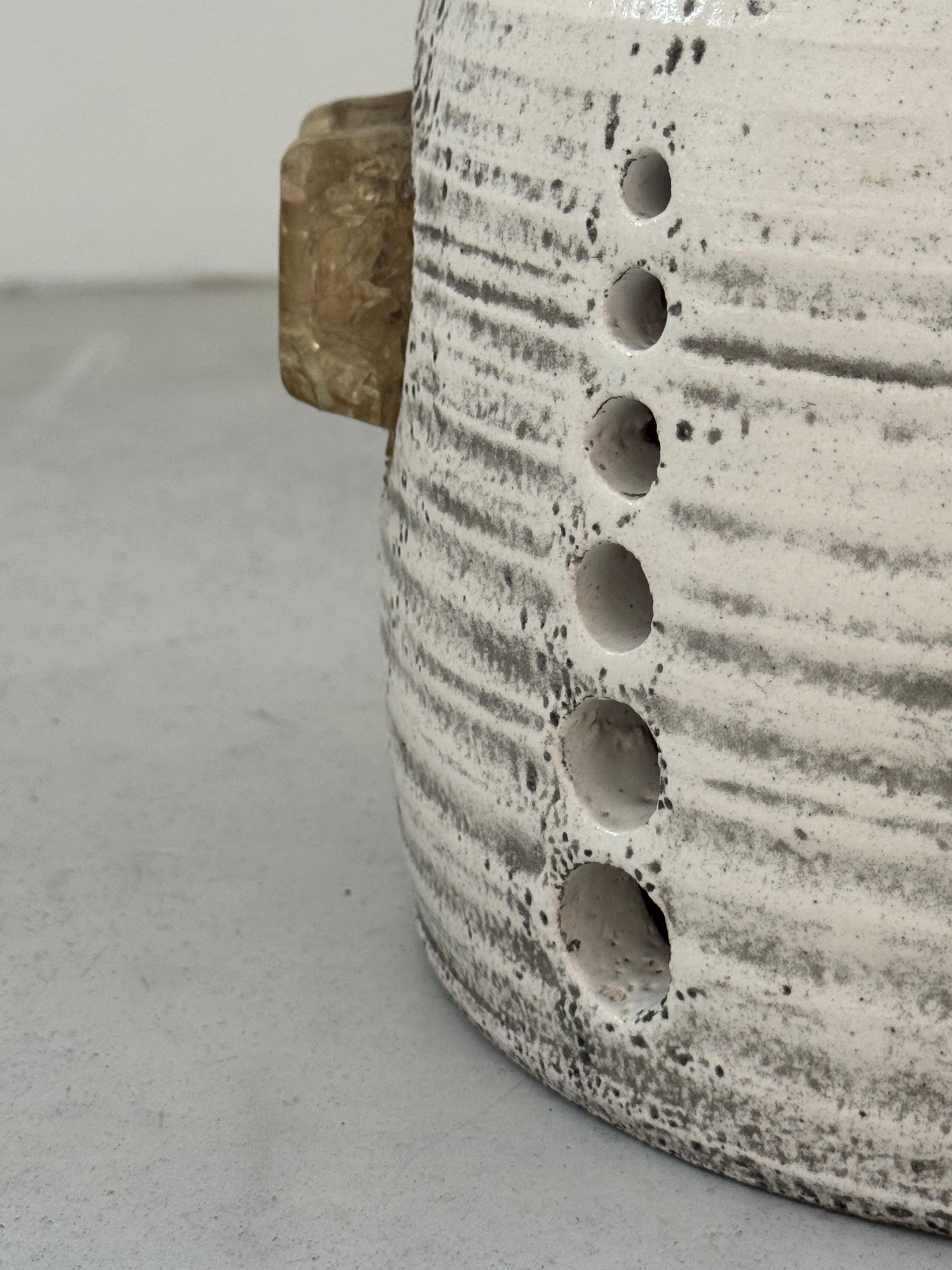 Monumental Ceramic Totem Floor Lamp by Potiers of Accolay, France, Circa 1970 For Sale 7