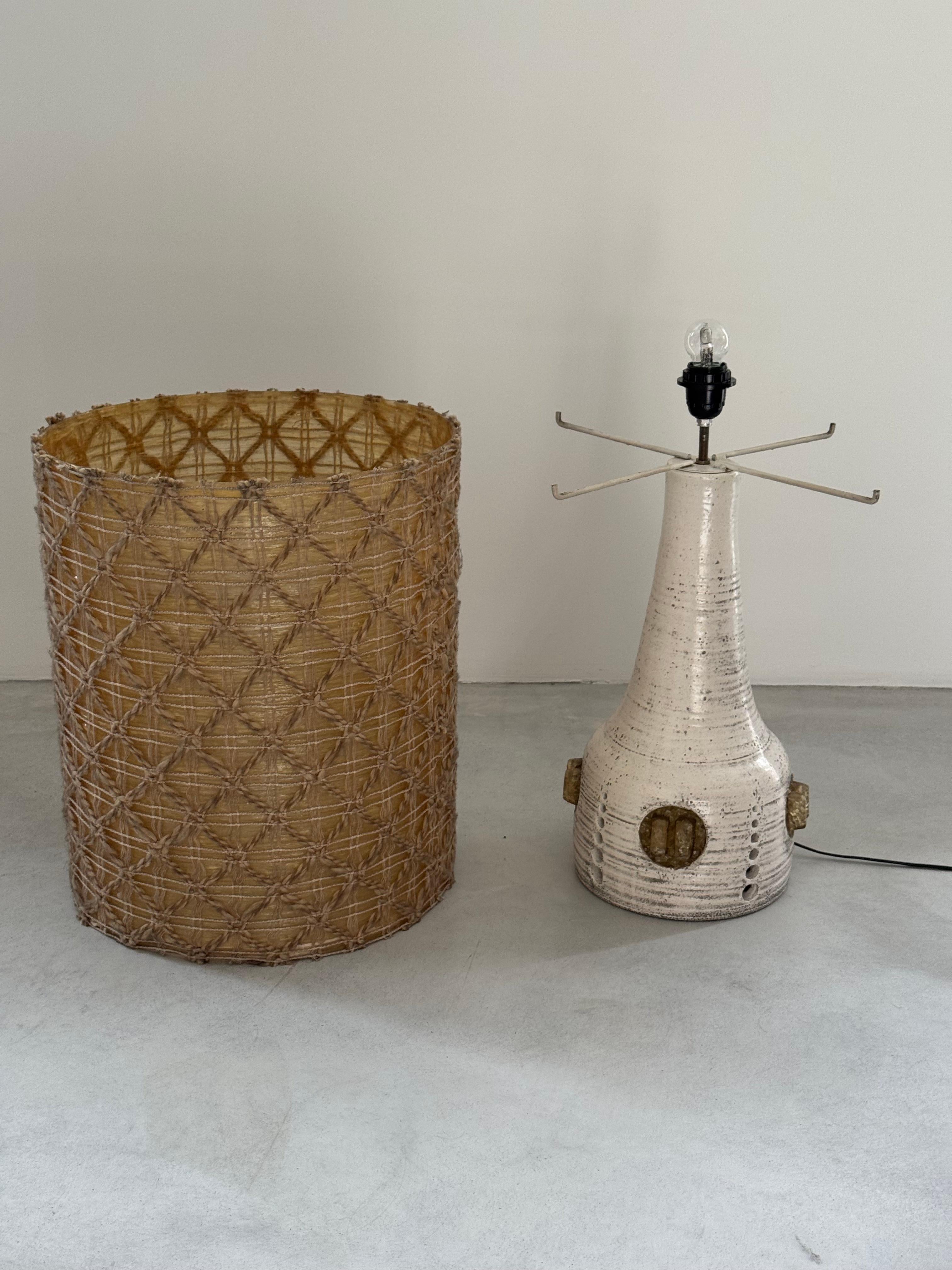Monumental Ceramic Totem Floor Lamp by Potiers of Accolay, France, Circa 1970 For Sale 9