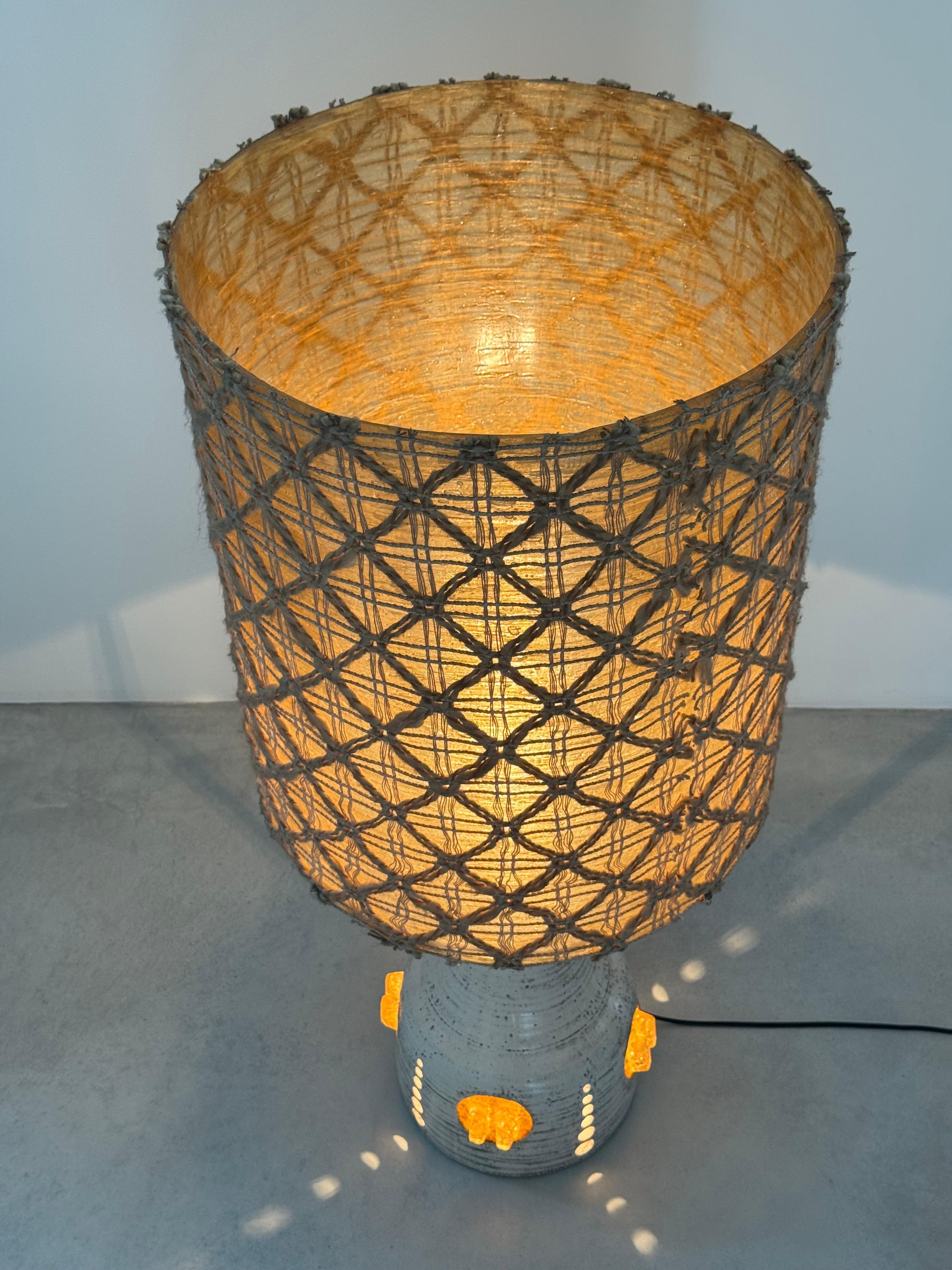 Monumental Ceramic Totem Floor Lamp by Potiers of Accolay, France, Circa 1970 For Sale 2