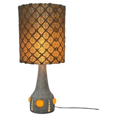 Monumental Ceramic Totem Floor Lamp by Potiers of Accolay, France, Circa 1970