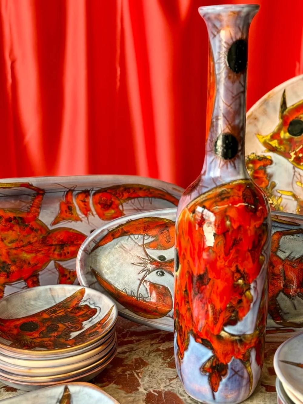Vaso monumentale in ceramica di Monique Brunner, anni '50 circa In condizioni buone in vendita a New York, NY