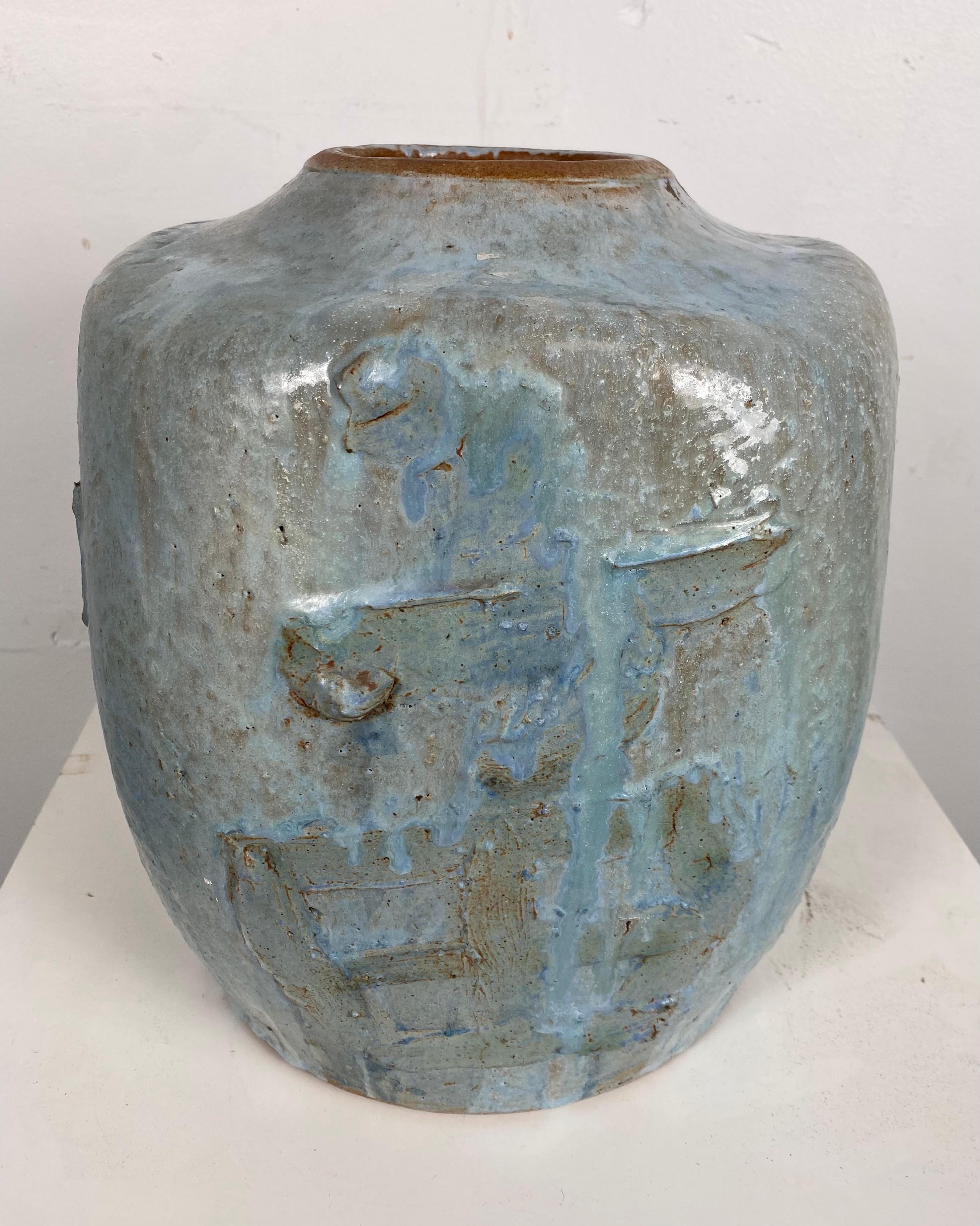 Mid-Century Modern Monumental Ceramic Vase or Vessel by Frans Wildenhain For Sale