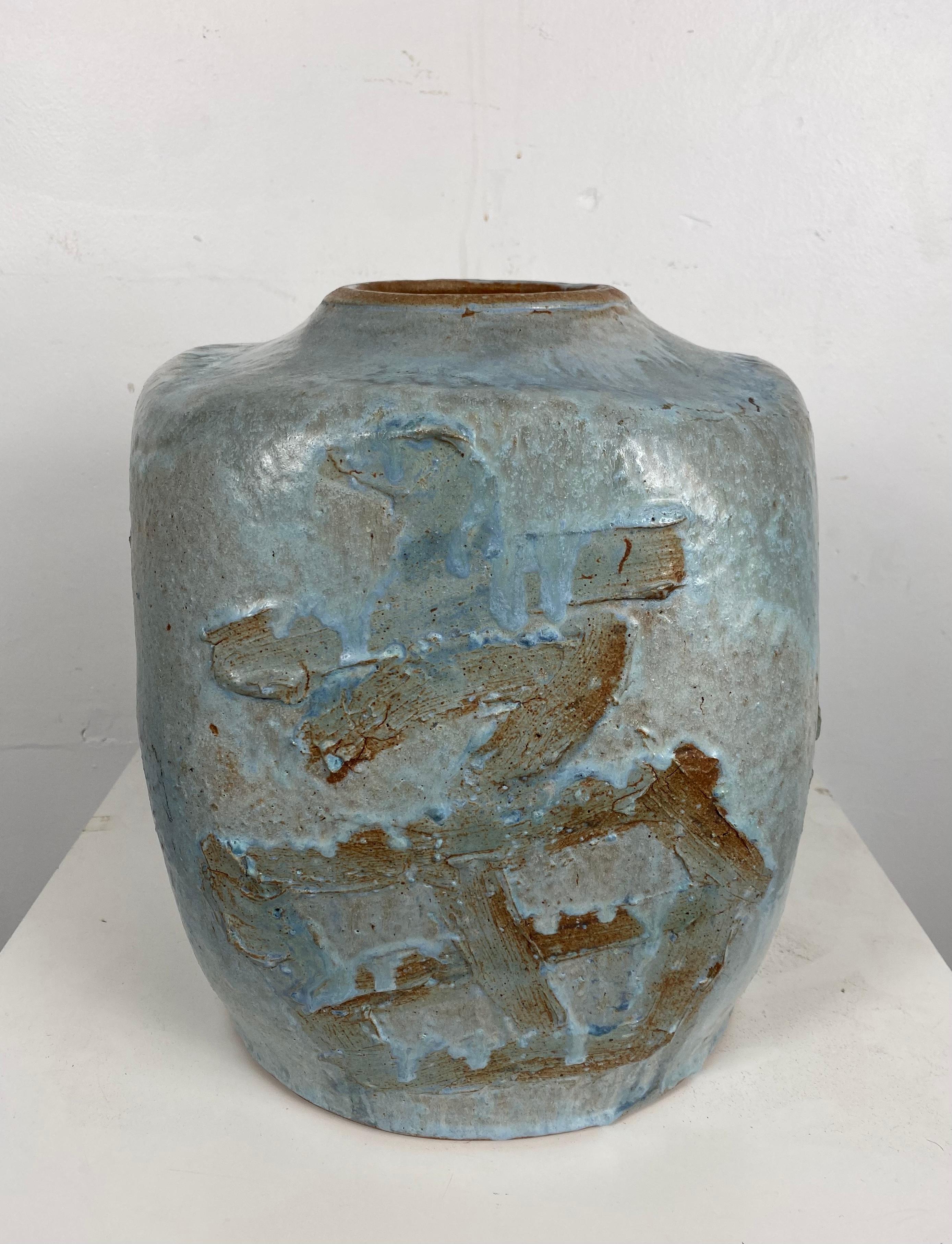 Hand-Crafted Monumental Ceramic Vase or Vessel by Frans Wildenhain For Sale