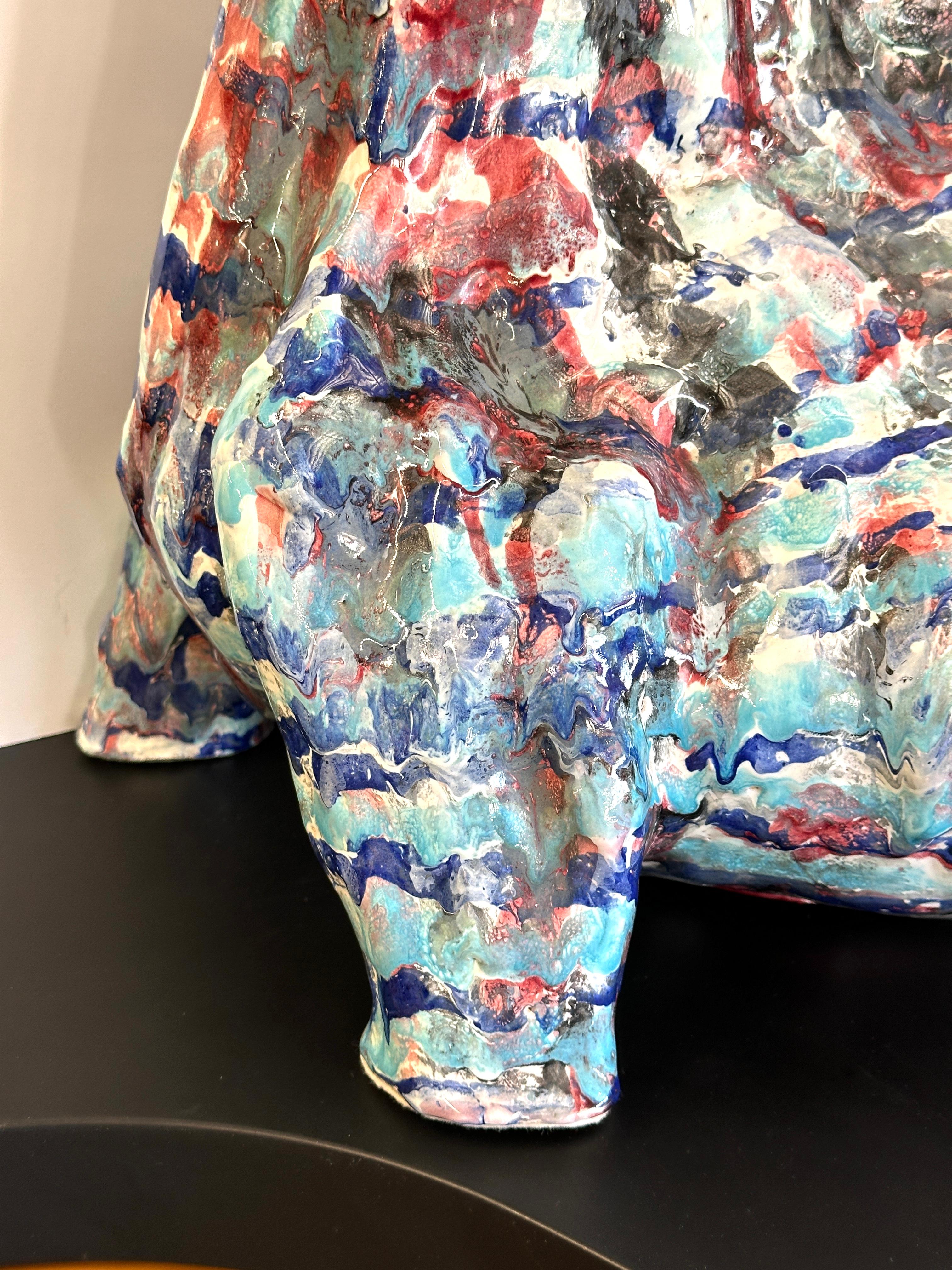 Monumental Ceramiche Guerrieri Murano Venezia Cerámica Caballo Hecho a mano en venta