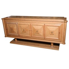 Monumental Cerused Oak Sideboard in the Style of Charles Dudouyt
