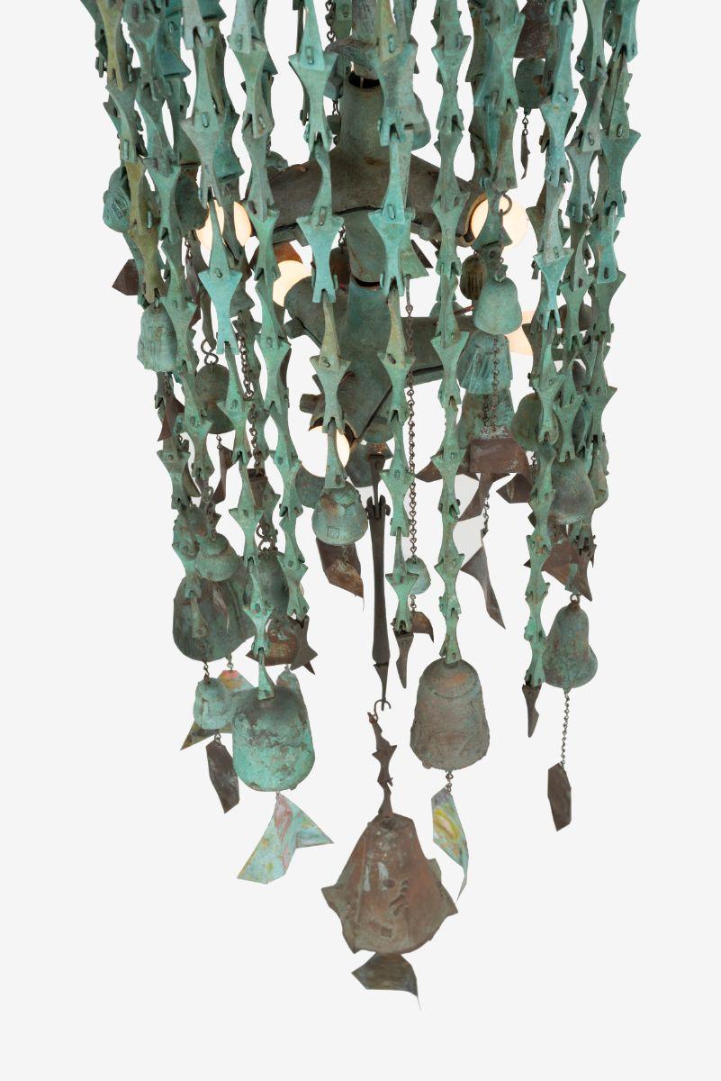 Monumental Chandelier by Architect Paolo Soleri For Sale 4