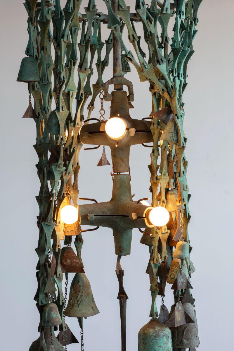 Monumental Chandelier by Architect Paolo Soleri In Good Condition For Sale In Chicago, IL