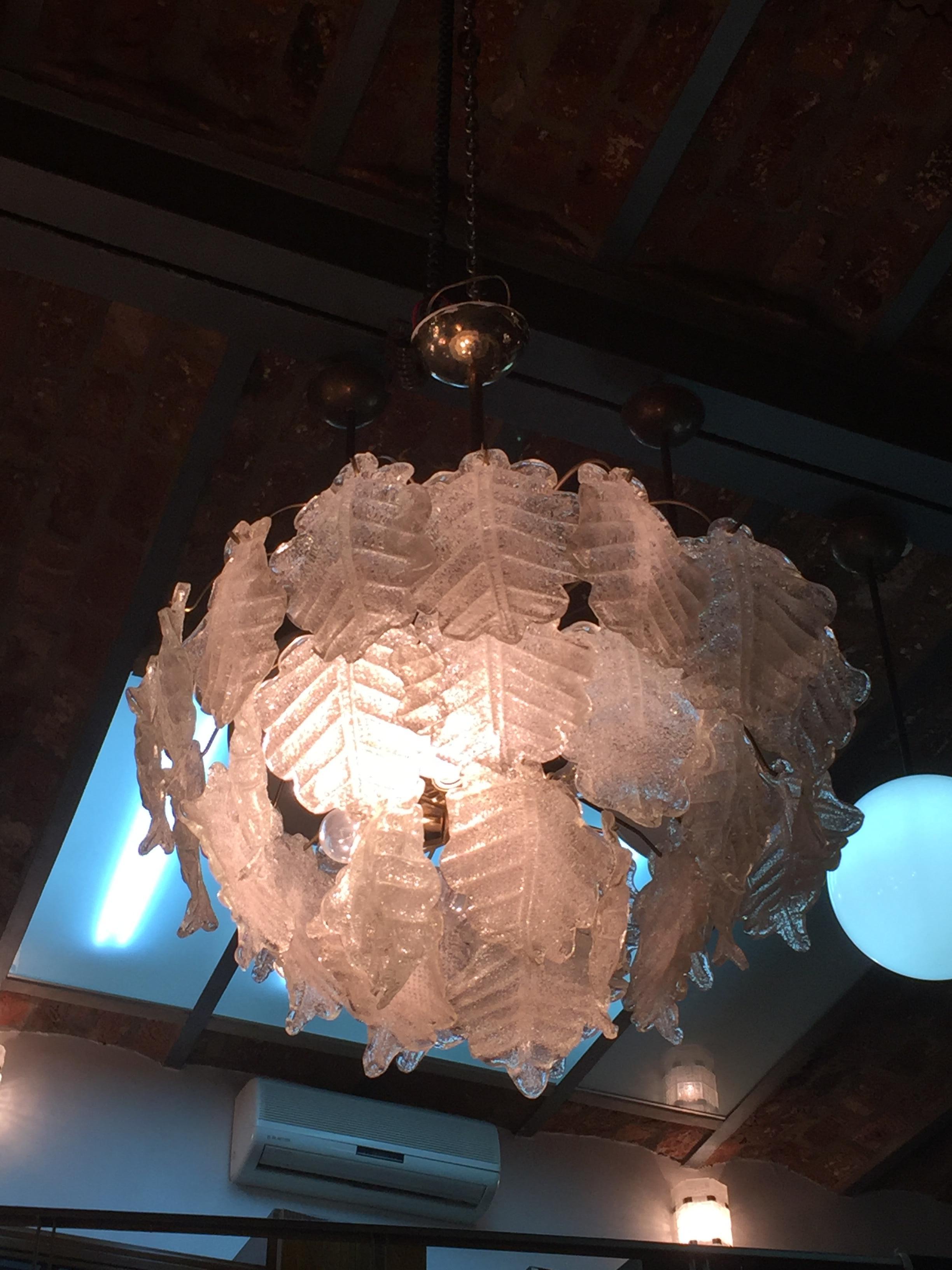 Space Age Monumental Chandelier in Murano, 50°, Italian, 10 light bulbs For Sale